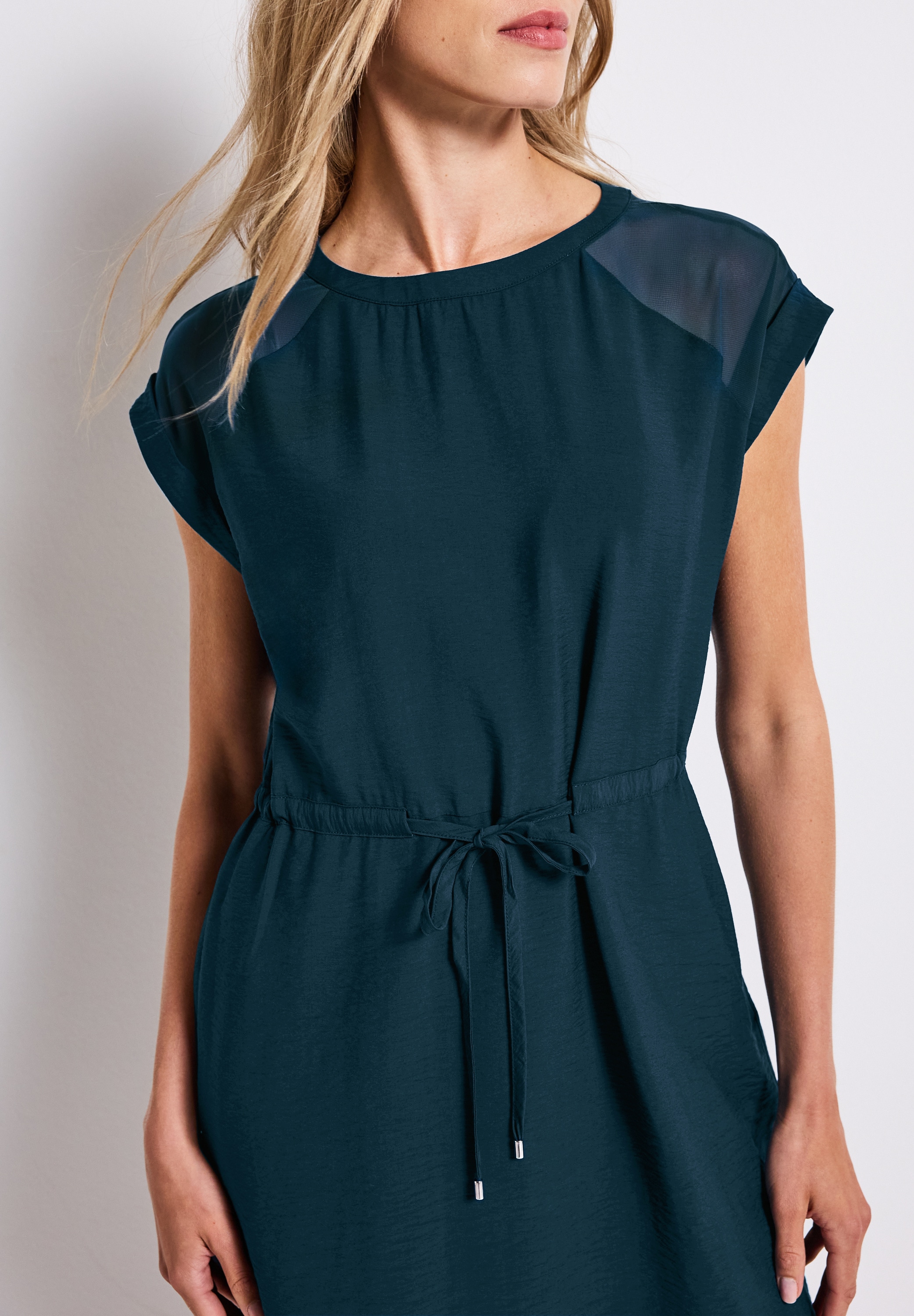 STREET ONE Shirtkleid, mit Mesh-Details