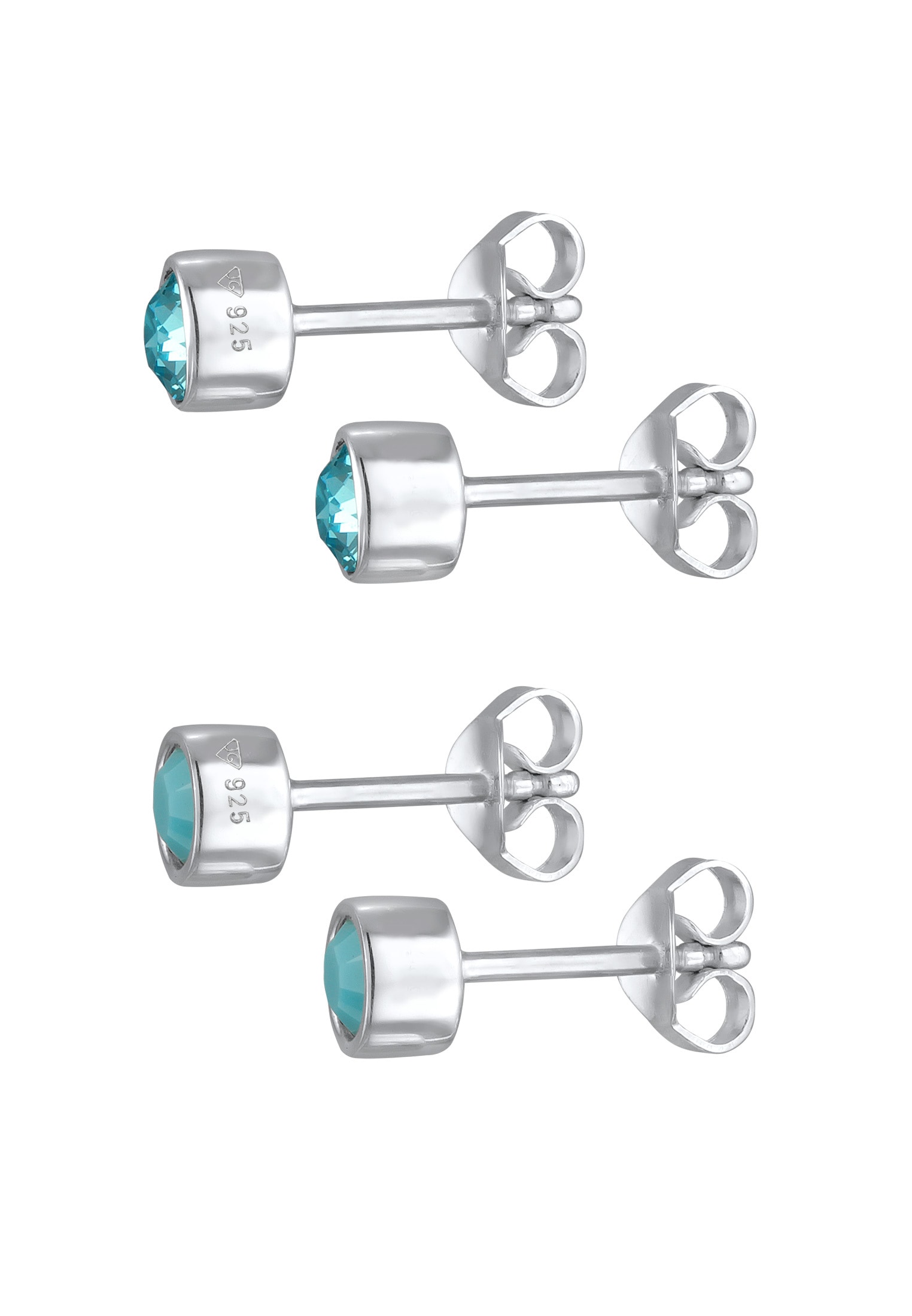 Elli Paar Ohrstecker »Ohrringe Kristalle Basic Ohrstecker Set Silber«