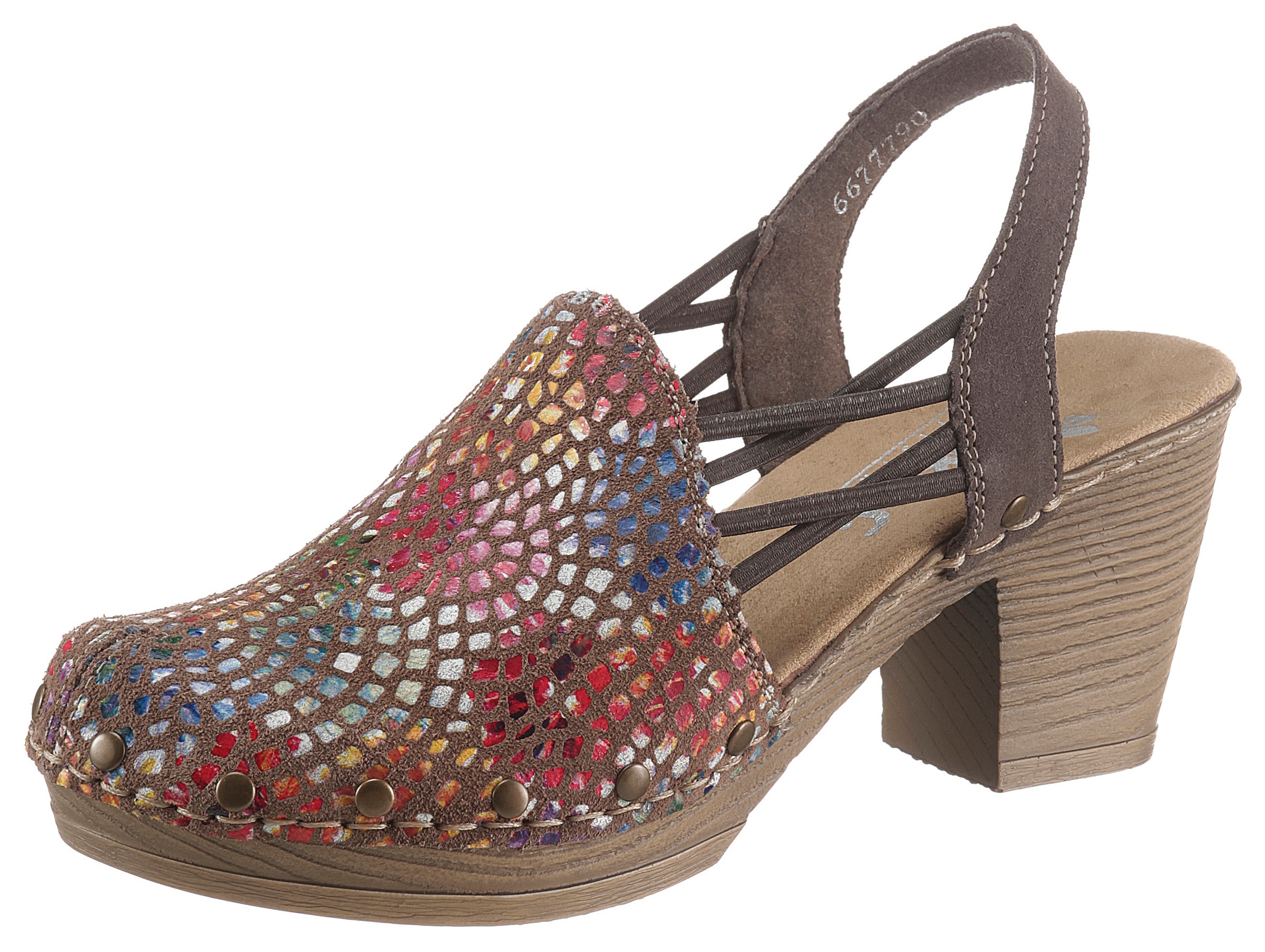 Rieker Slingpumps, mit Blumenprint