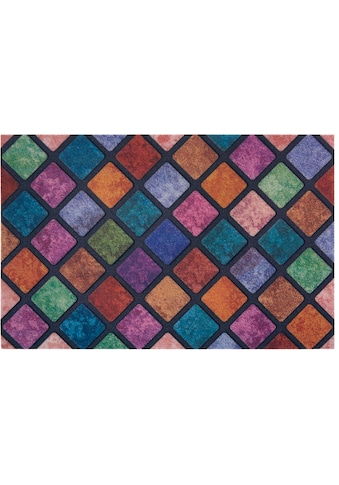 my home Fußmatte »Caro«, rechteckig, 6 mm Höhe, In und Outdoor geeignet, Farbenfroh,... kaufen