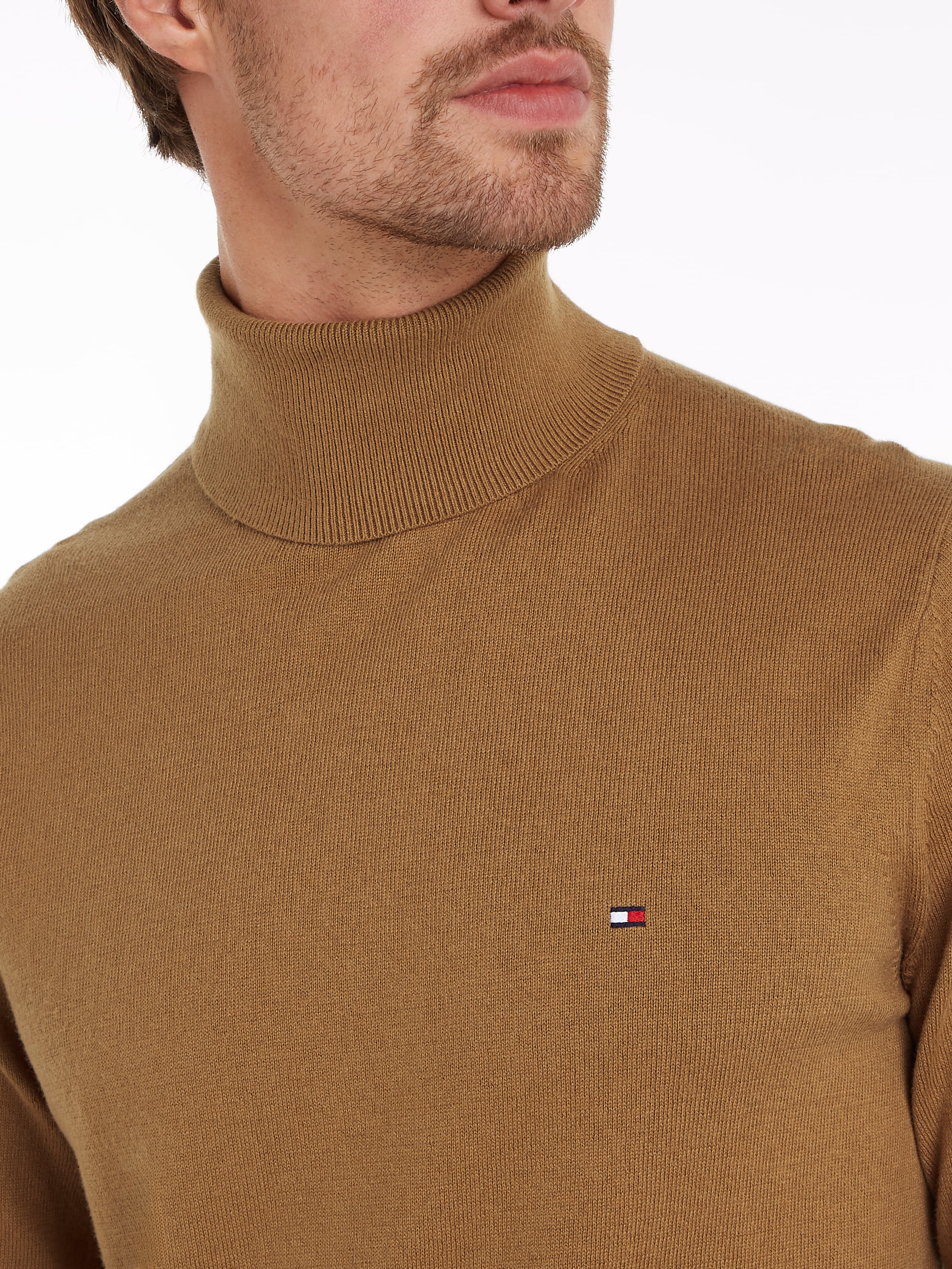 Tommy Hilfiger Rollkragenpullover »PIMA ORG CTN CASHMERE ROLL NECK«