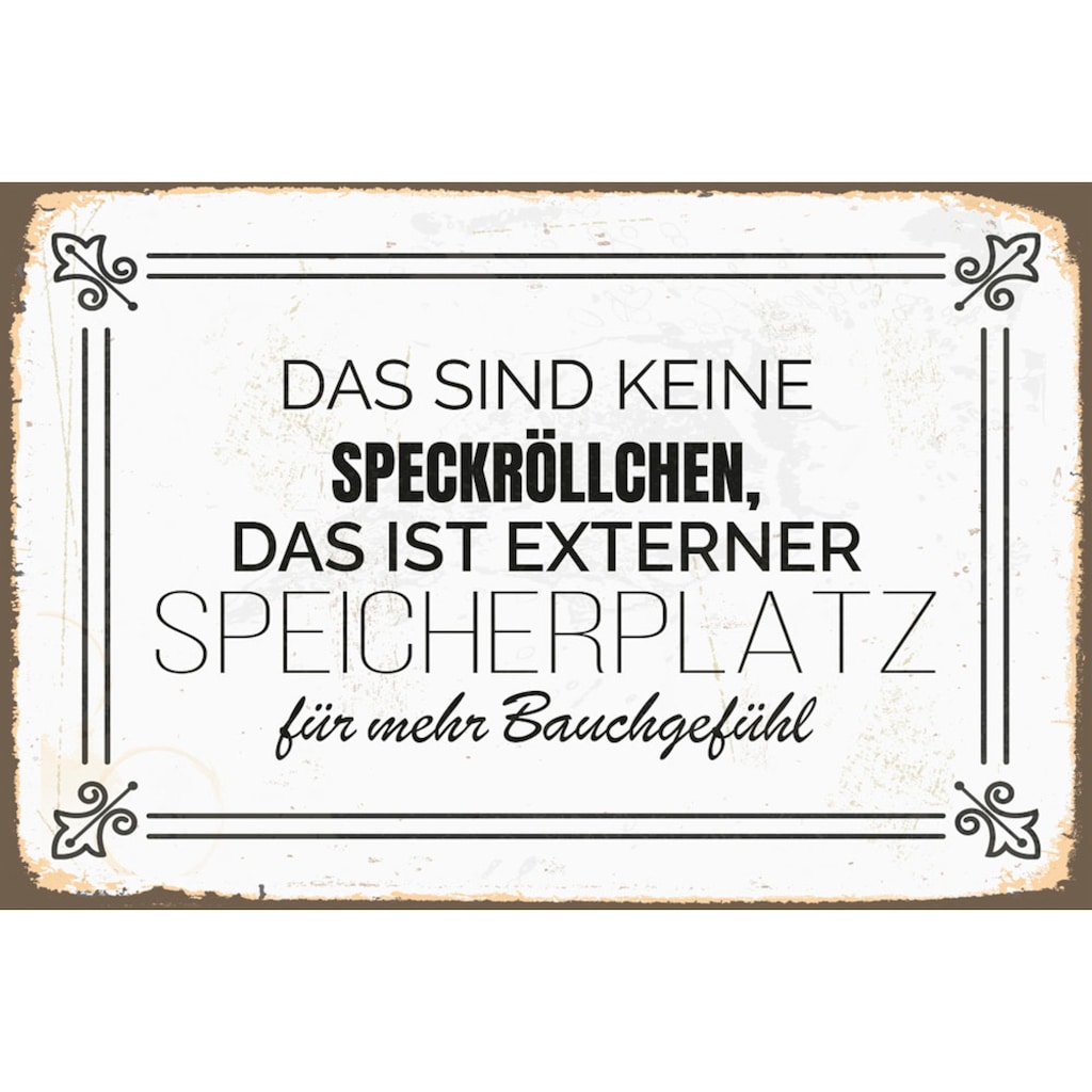 queence Metallbild »Externer Speicherplatz«, Schriftzüge, (1 St.)