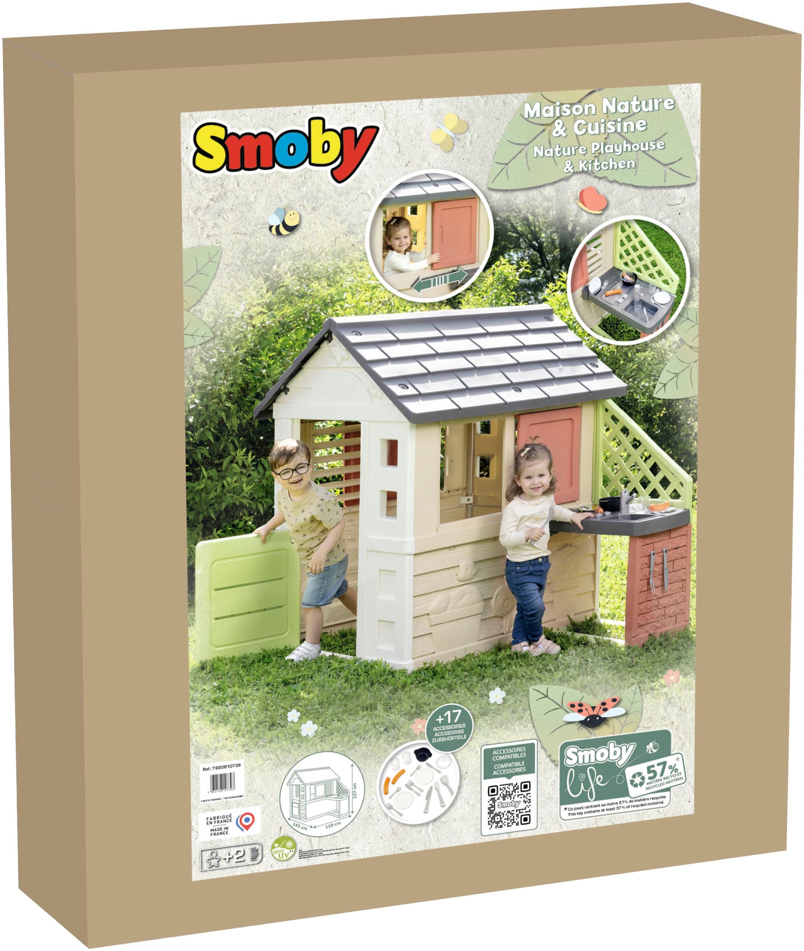 Smoby Spielhaus »Smoby Life Natur mit Küche«, Made in Europe