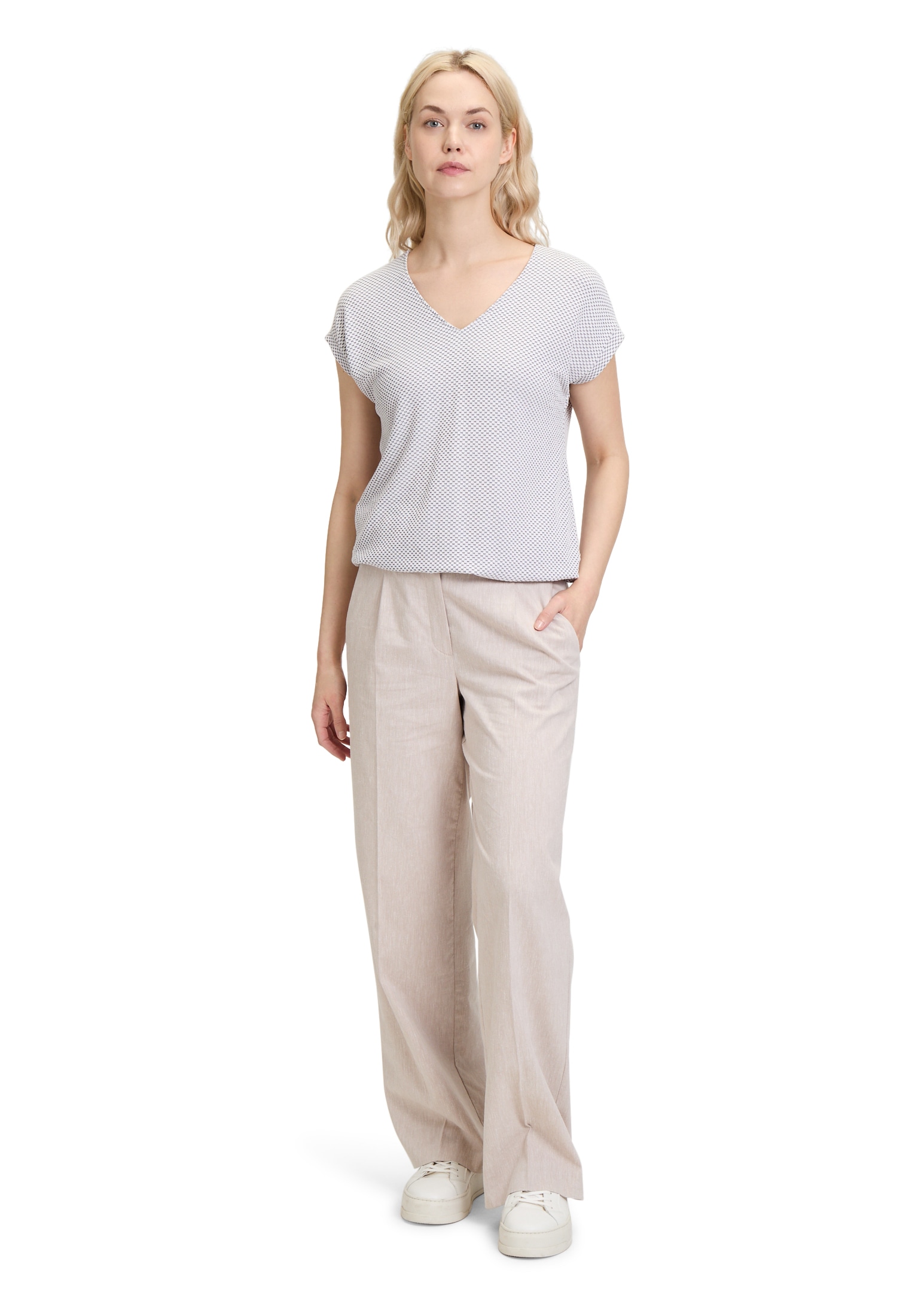 Betty&Co Kurzarmshirt »Strukturshirt mit Gummizug«