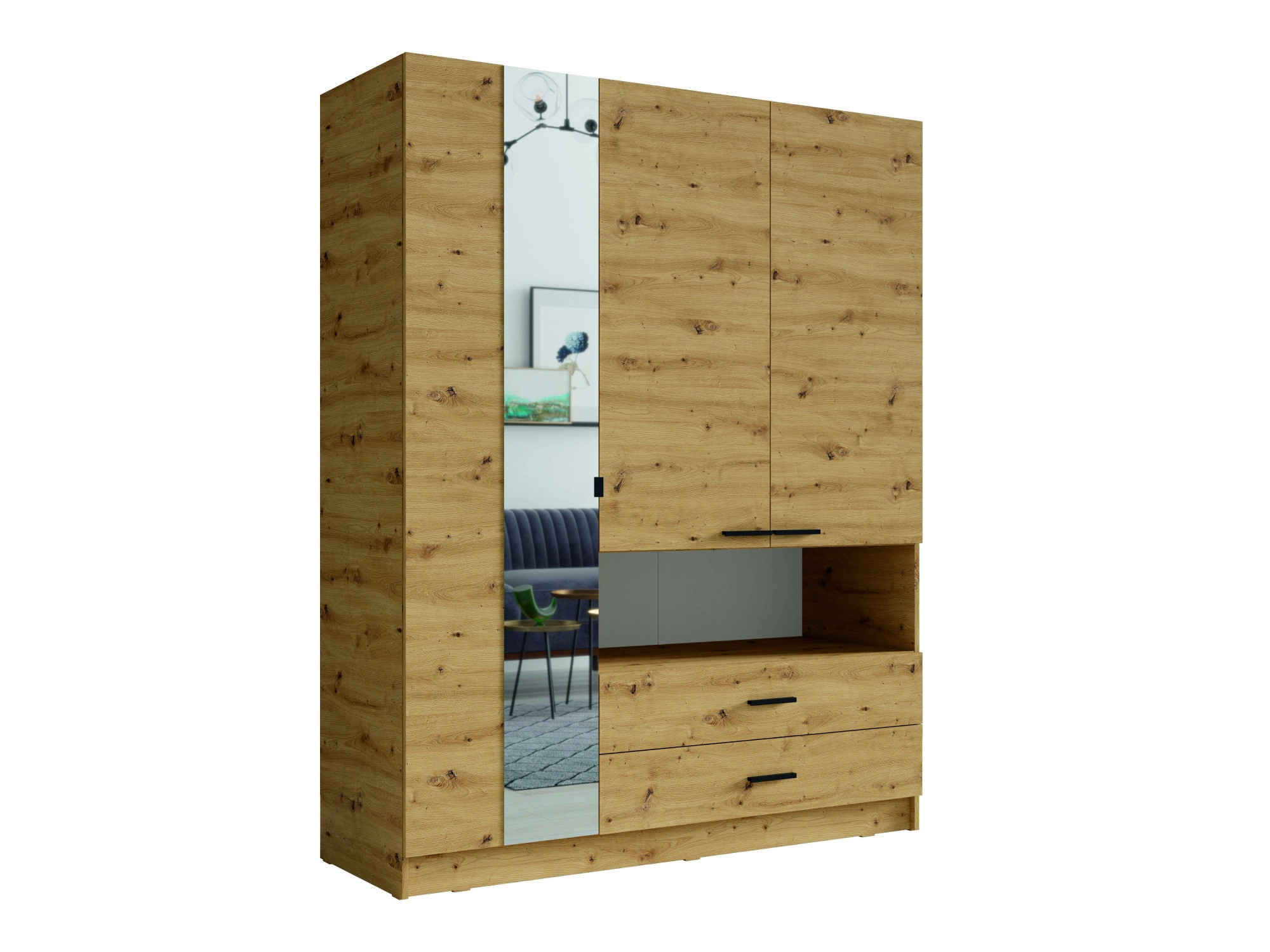 INOSIGN Kleiderschrank »LAREDO Wäscheschrank komplette Innenausstattung, Maße 158,3/200,5/55cm«