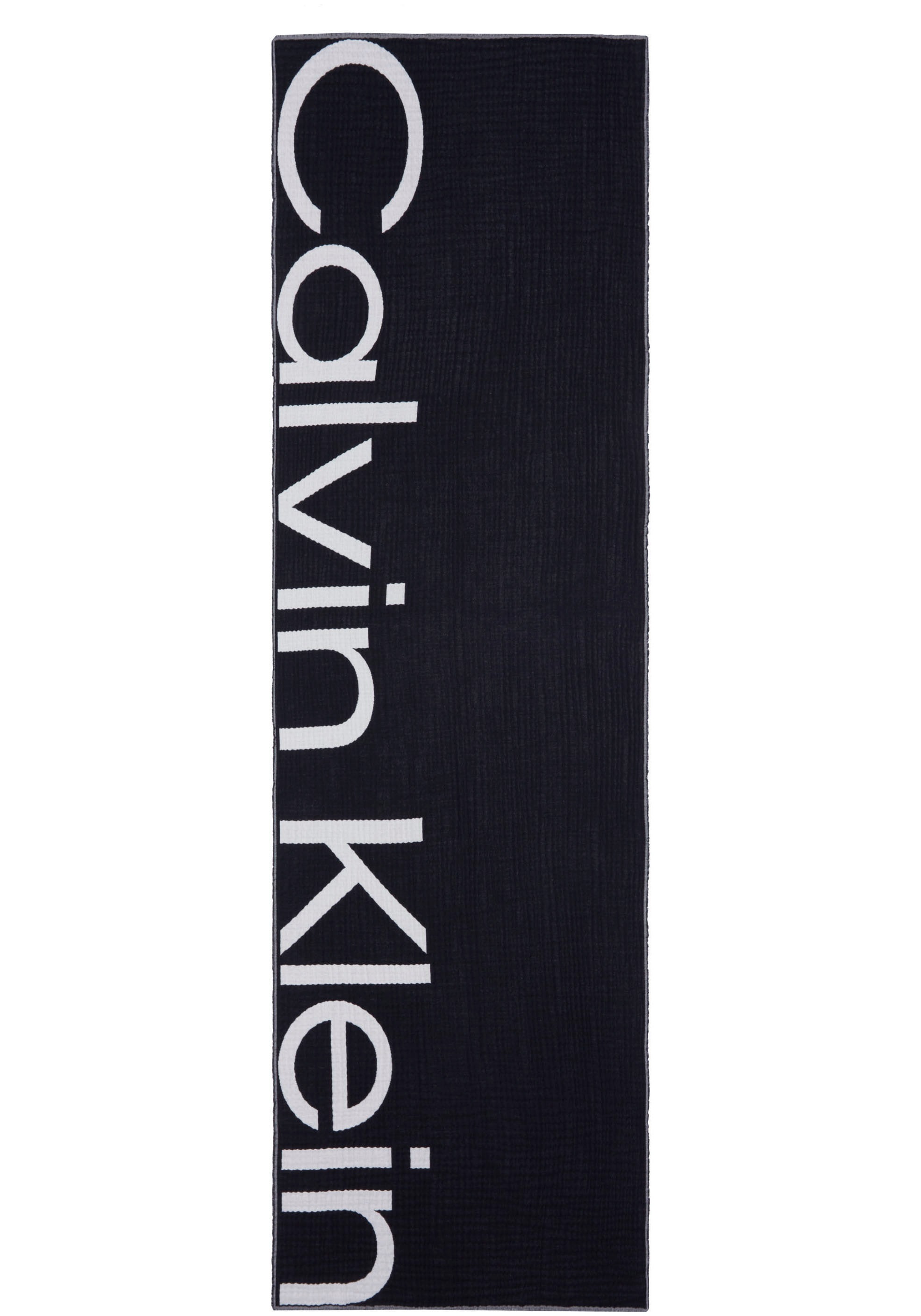 Calvin Klein Schal »LOGO 2-TONES COTTON GAUGE SCARF«, Logostickerei