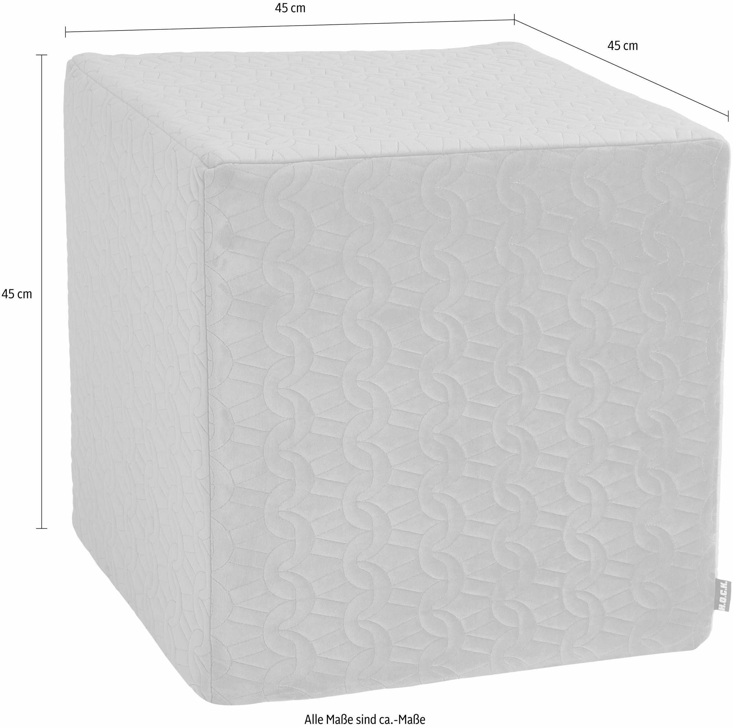 H.O.C.K. Sitzwürfel »Soft Nobile«, (1 St.), 45/45/45 cm