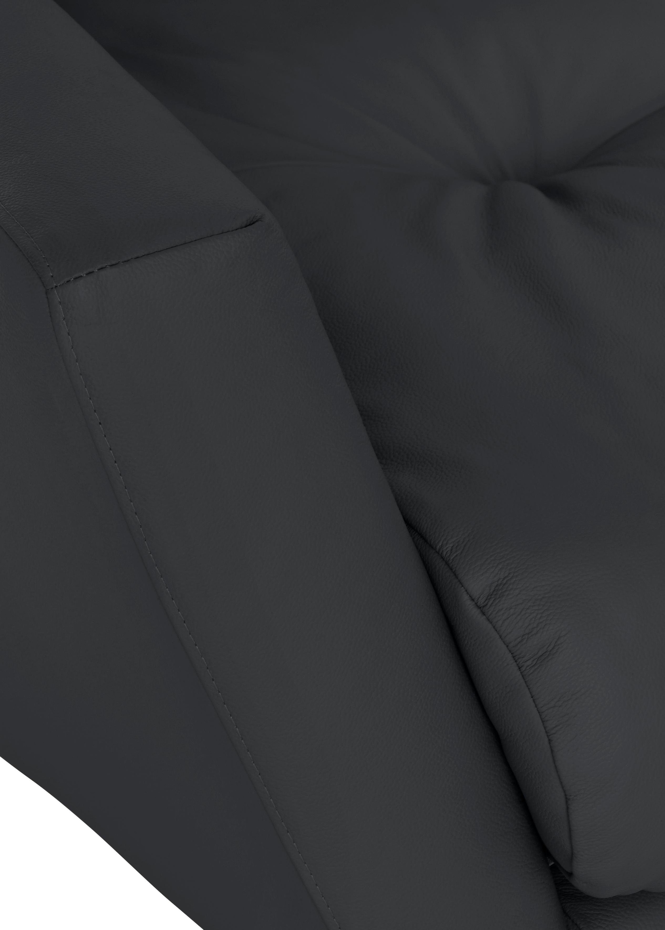 W.SCHILLIG Big-Sofa »softy«, mit dekorativer Heftung im Sitz, Füße schwarz pulverbeschichtet