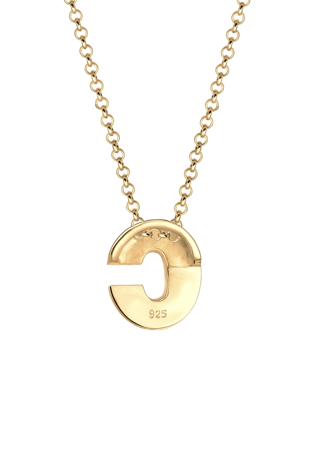 Elli Kette mit Anhänger »Halskette Buchstabe C Initialen Trend Minimal 925 Silber«