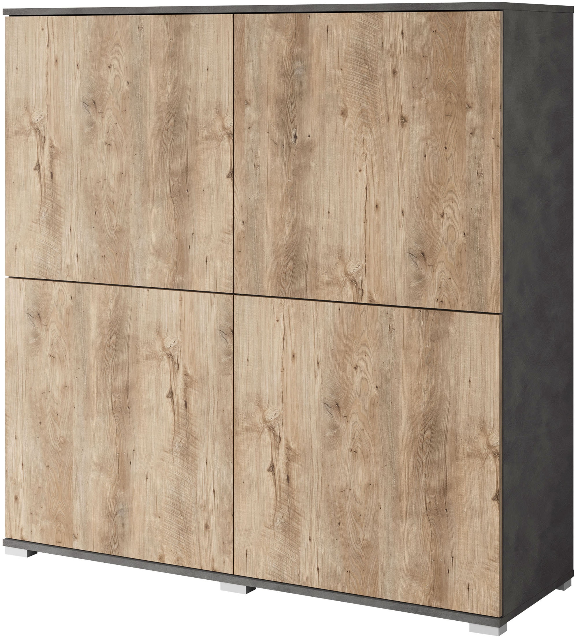 INOSIGN Highboard »Kenia, moderne grifflose Hochkommode mit 4 Türen, Breite 120 cm« 1 Stk. tlg. Push-to-Open-Fronten, höhenverstellbaren Einlegeböden