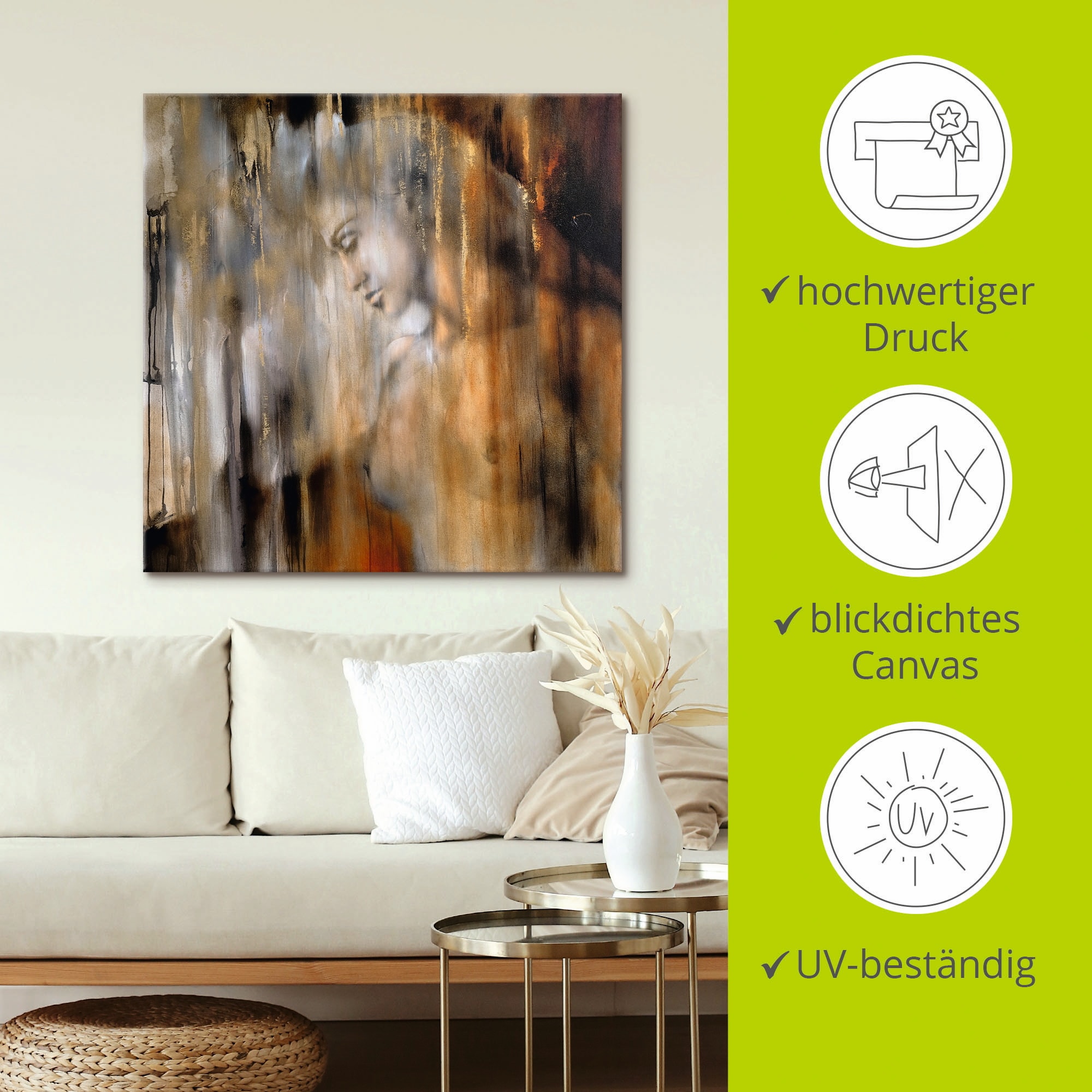 Artland Leinwandbild »Vera« Frau 1 Stk. tlg. auf Holzrahmen gespannt