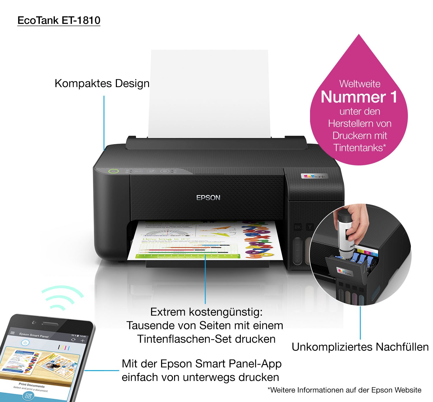 Epson Tintenstrahldrucker »EcoTank ET-1810«