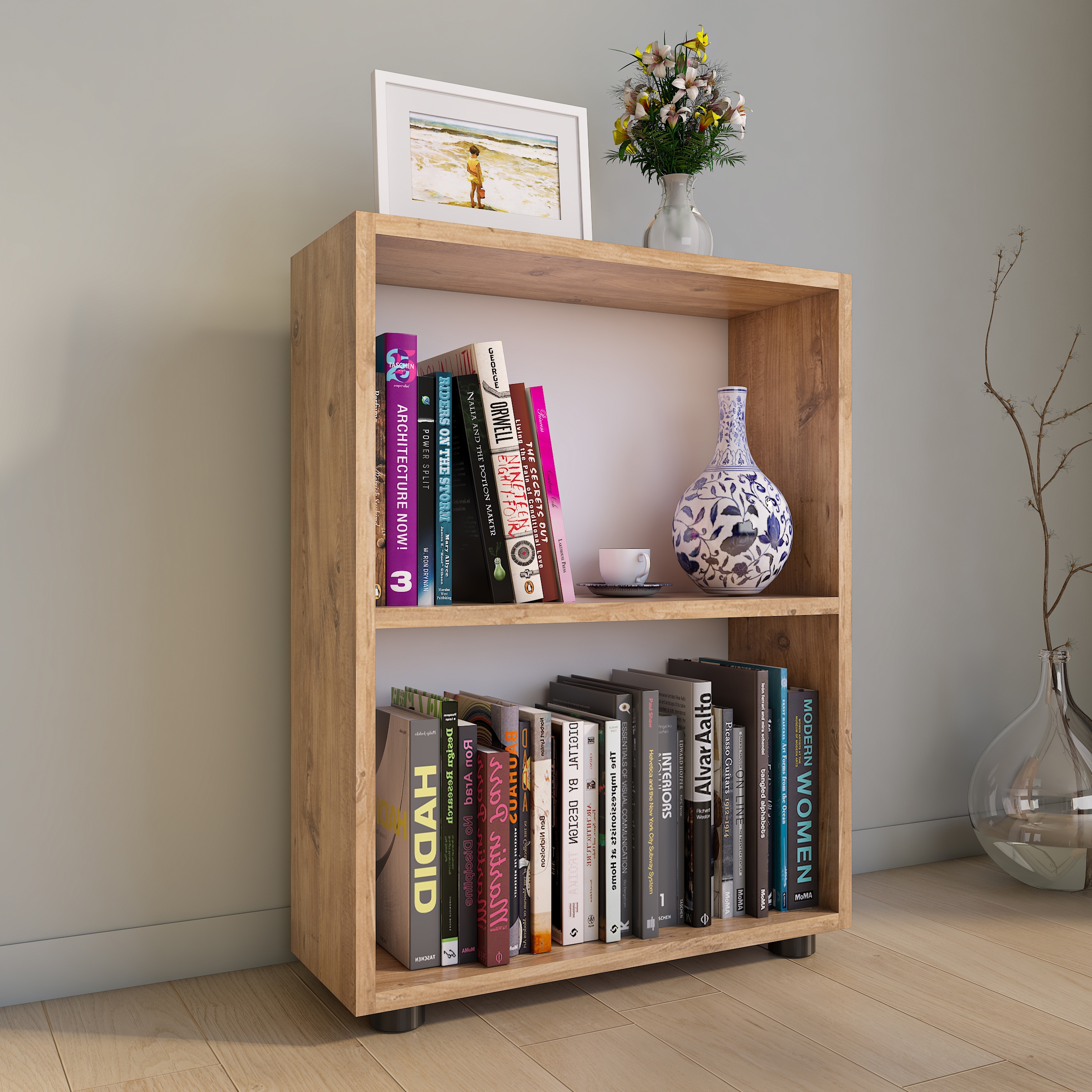 VCM Bücherregal »Holz Büro Regal Bücher Ordner Aktenregal Bulas 2f«