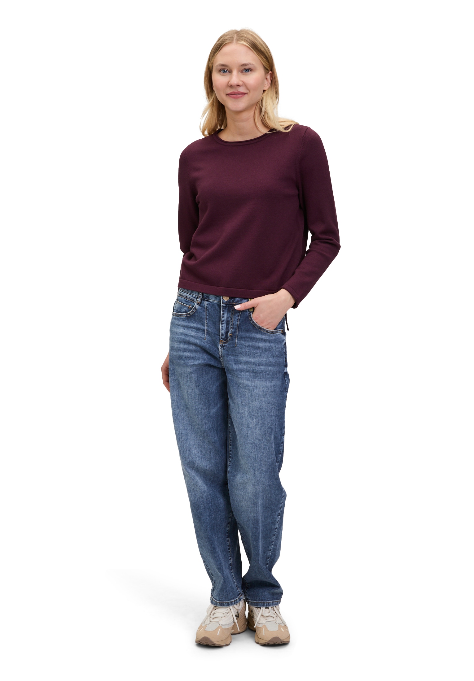 Cartoon Strickpullover »Strickpullover mit Rundhalsausschnitt«