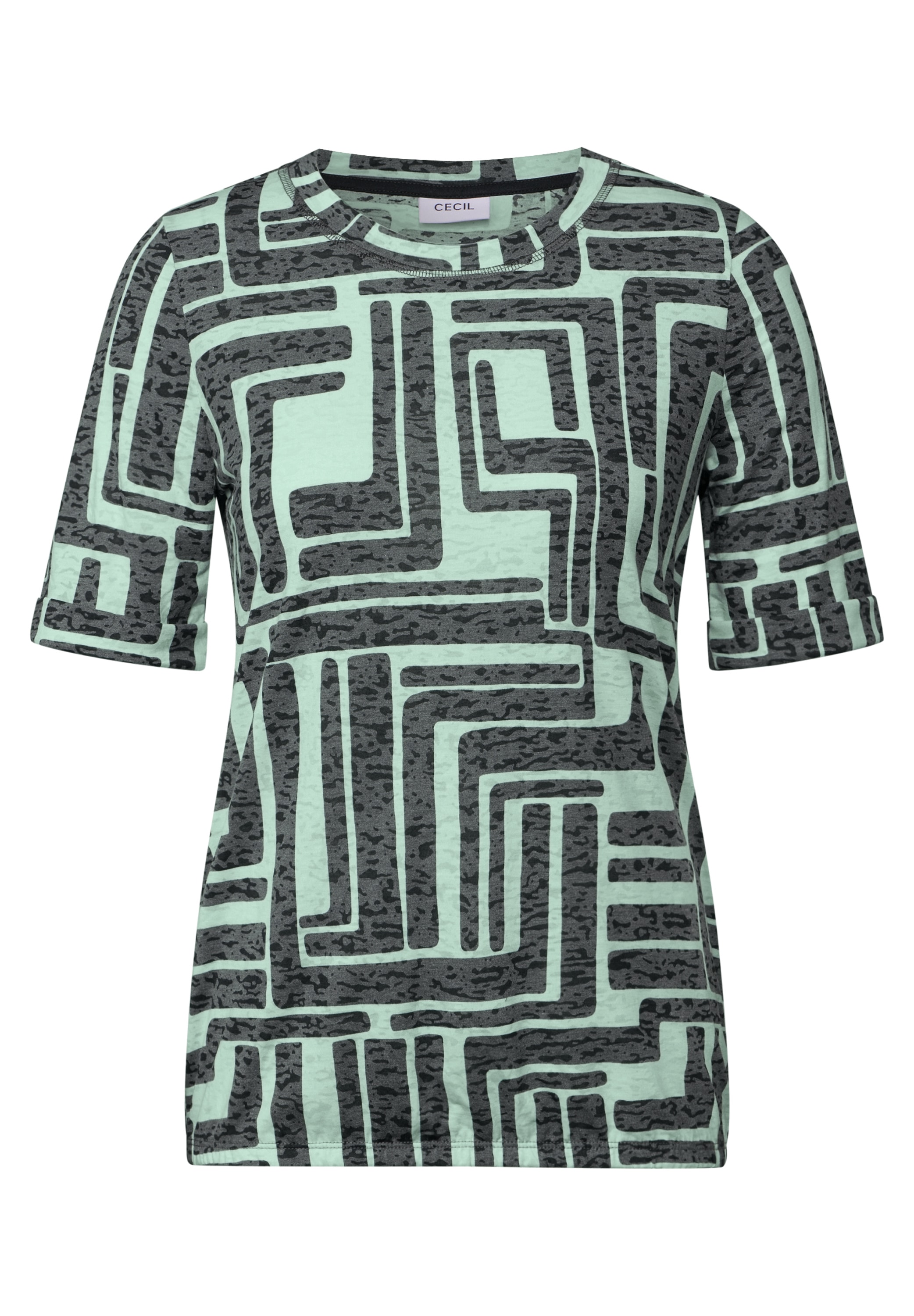 Cecil T-Shirt, in Ausbrenner-Optik, gemustert