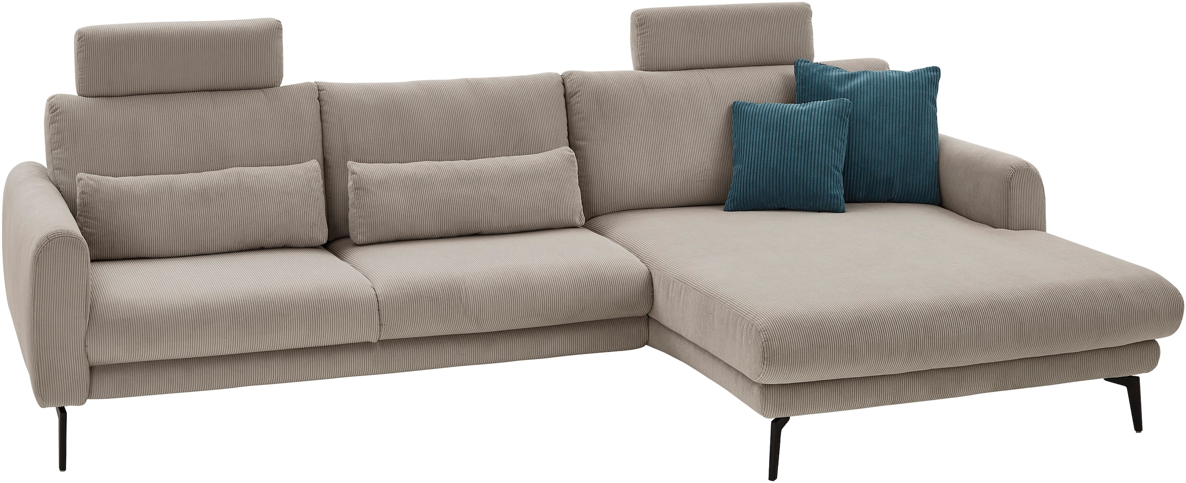 Die PlanBar Ecksofa »MP-IN23147 L-Form«, (2 St.), Kaltschaumpolsterung, softer Sitz & verstellbare Kopfstützen