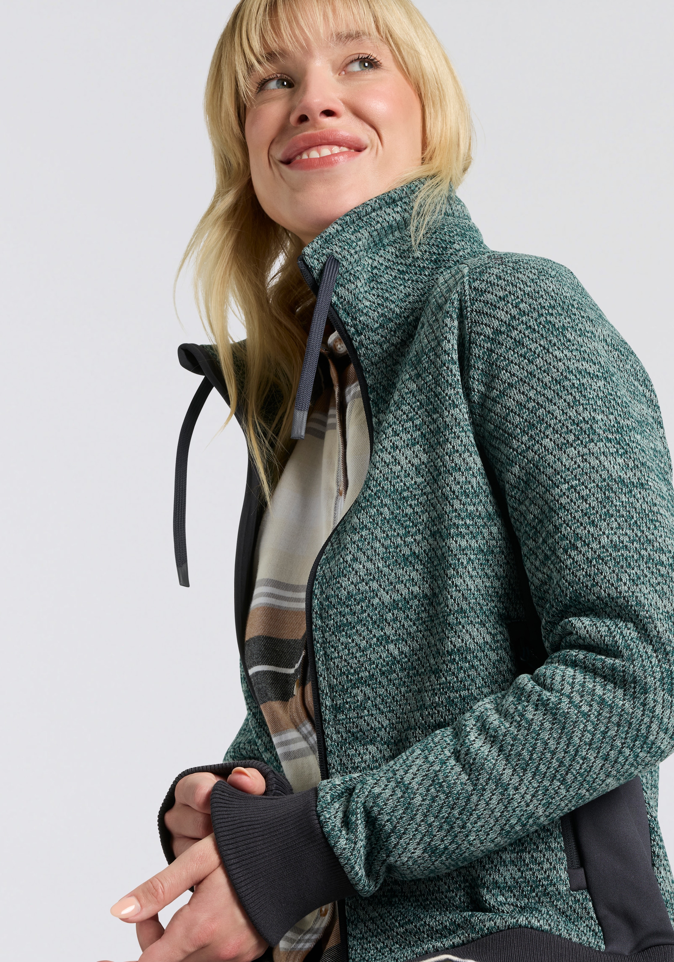 CMP Strickfleecejacke für Outdoor-Aktivitäten, mit Reißverschluss, hohe Atmungsaktivität