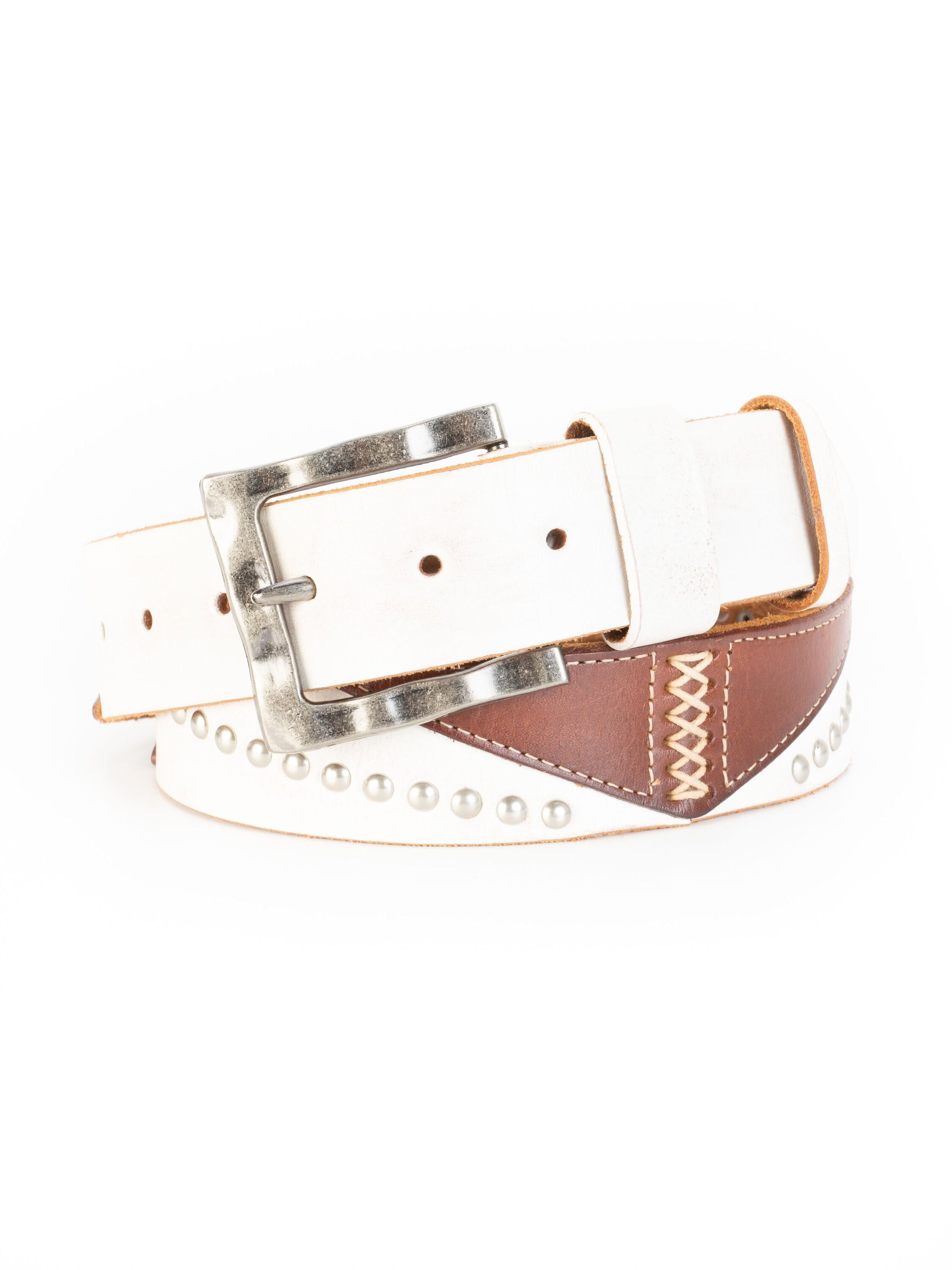 BA98-Cologne Ledergürtel »BA98-Cologne Jeansgürtel« mit Nieten und Nähten