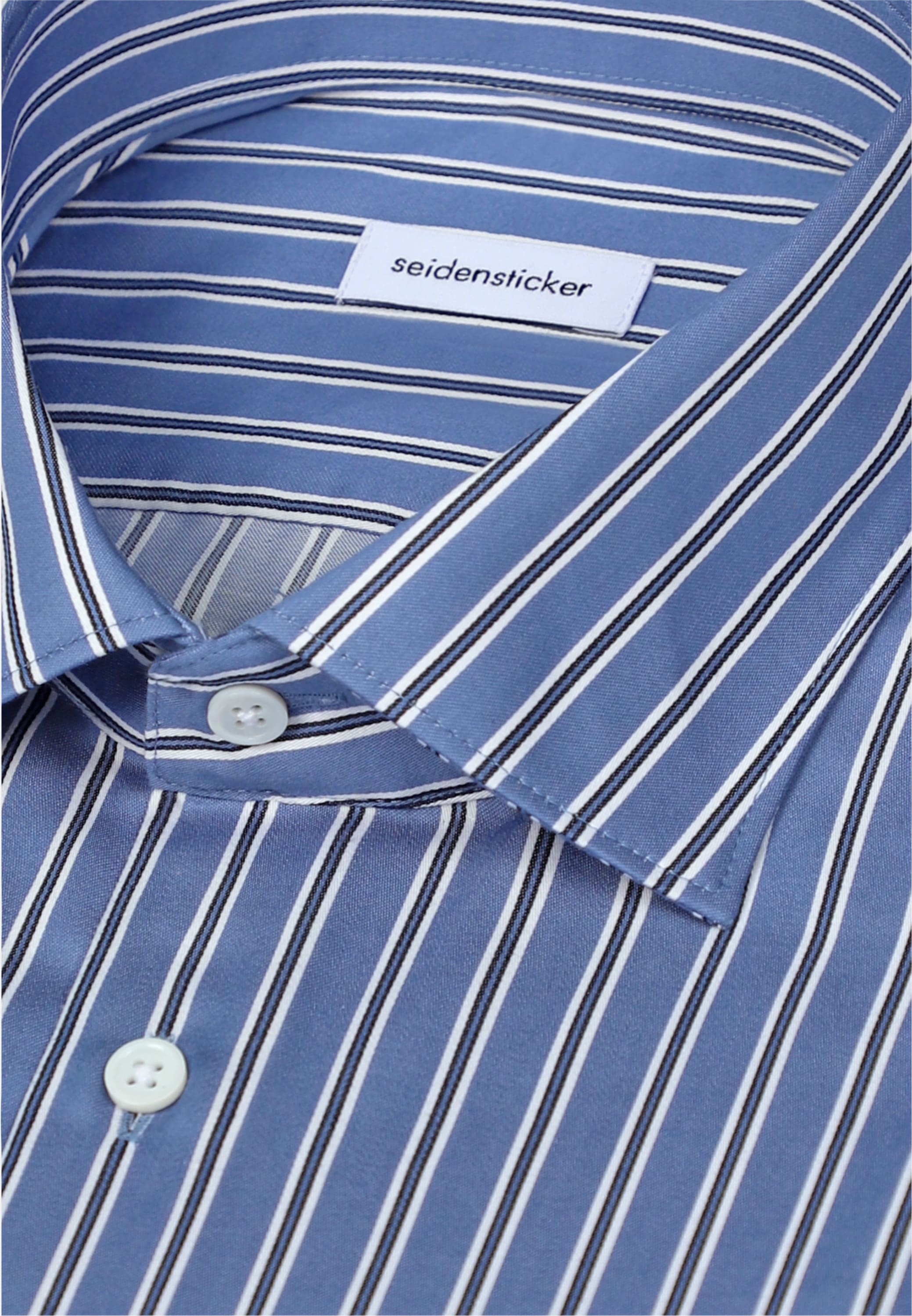 seidensticker Businesshemd »Schwarze Rose« Slim 1/1 Kentkragen Gestreift