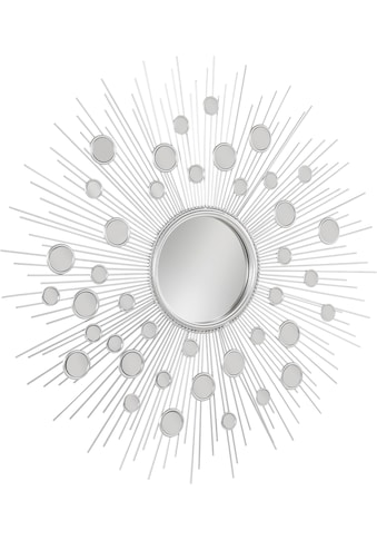 Dekospiegel »Spiegel, silber«, Wandspiegel, Sonne, rund, Ø 81 cm, Rahmen aus Metall