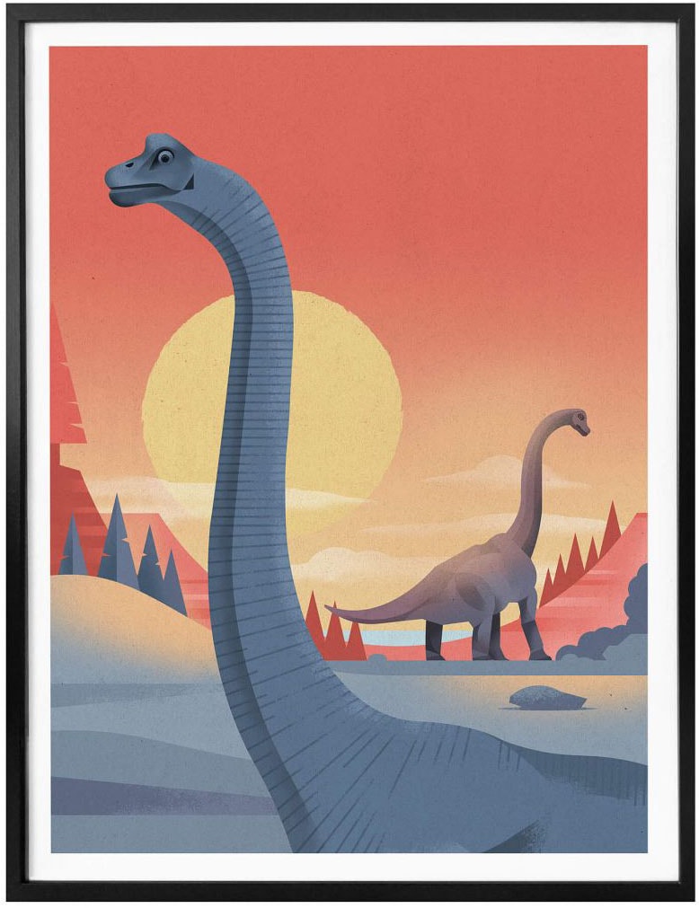 Wall-Art Poster »Brachiosaurus«, Shop St.), im Wandbild, (1 Wandposter OTTO Bild, Dinosaurier, Poster, Online