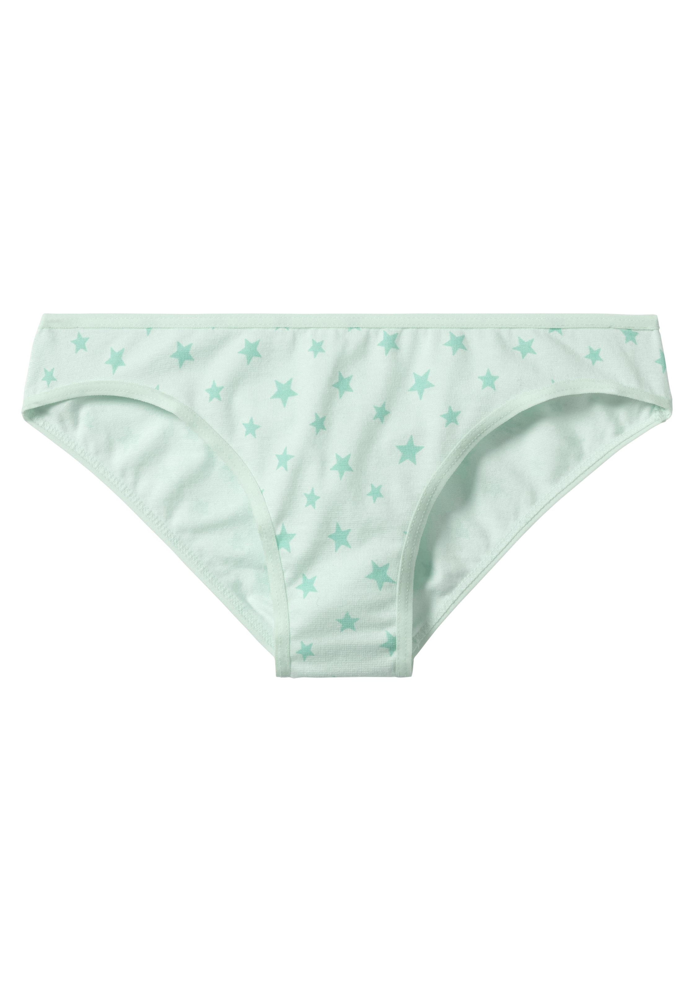 petite fleur Bikinislip, (Packung, 8 St.), mit Sternen-Print und unifarben