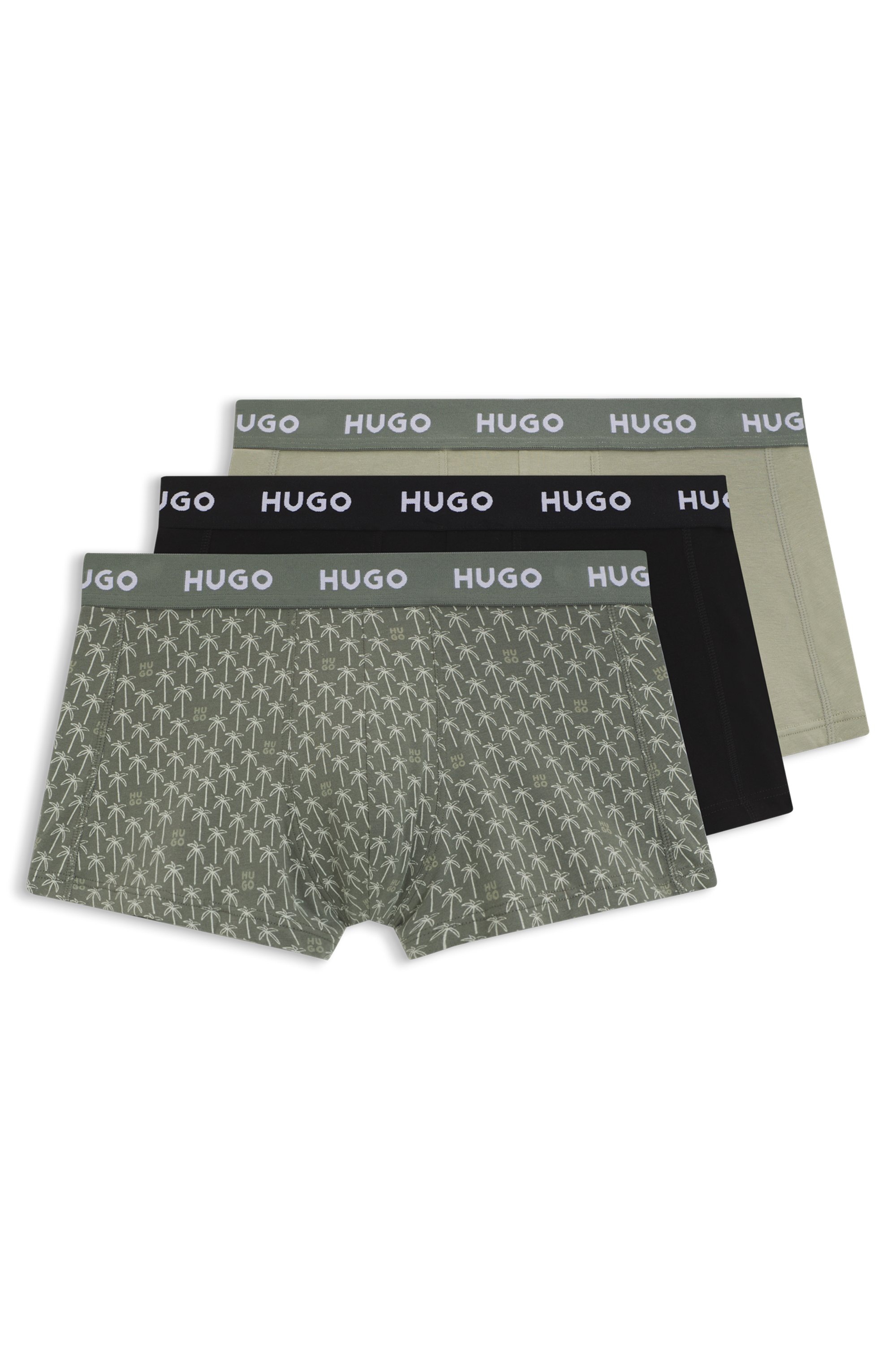 HUGO Underwear Trunk »TRUNK TRIPLET DESIGN« Packung, 3 Stk. mit Logobund