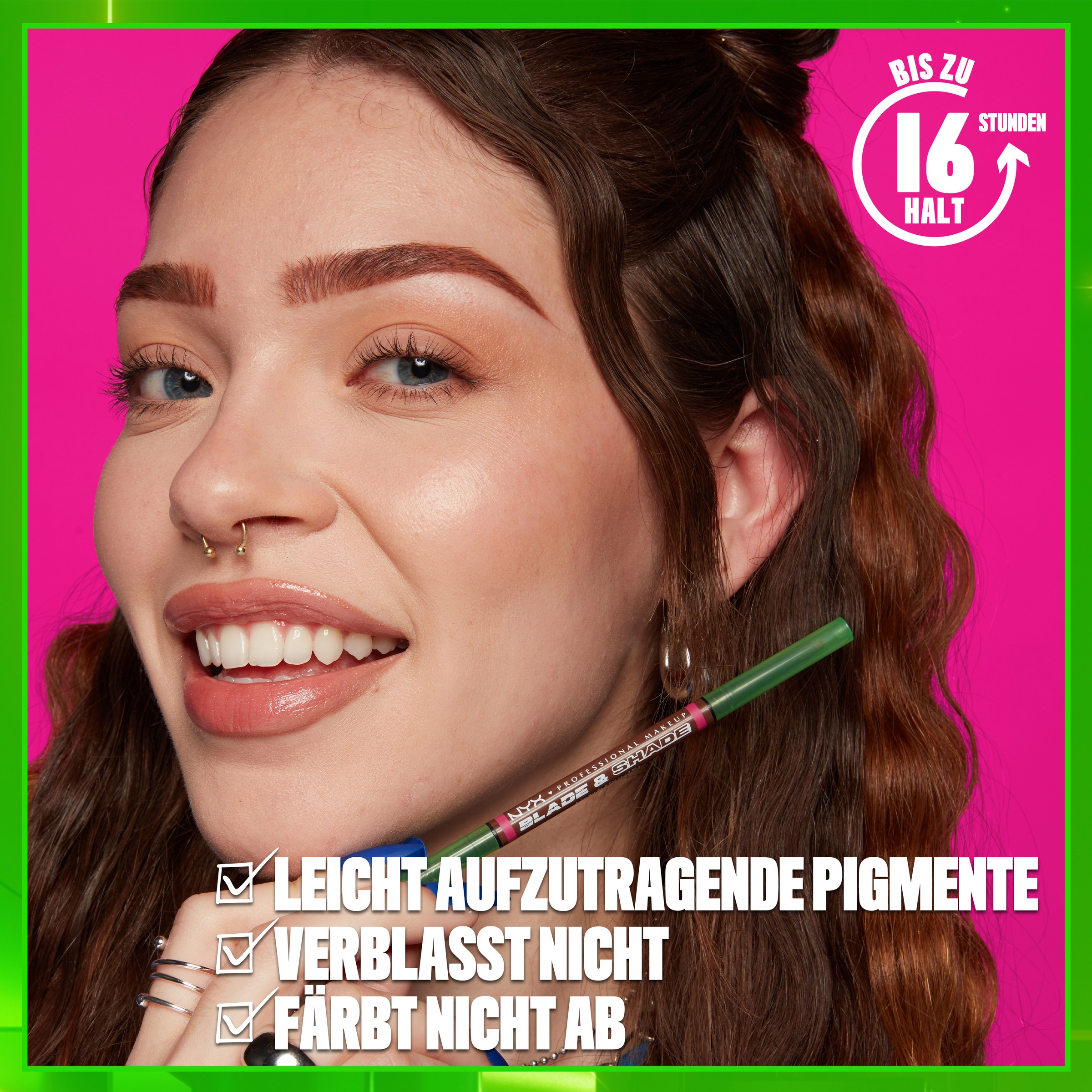 NYX Augenbrauenpflege »NYX Professional Makeup Blade & Shade Augenbrauenstift«