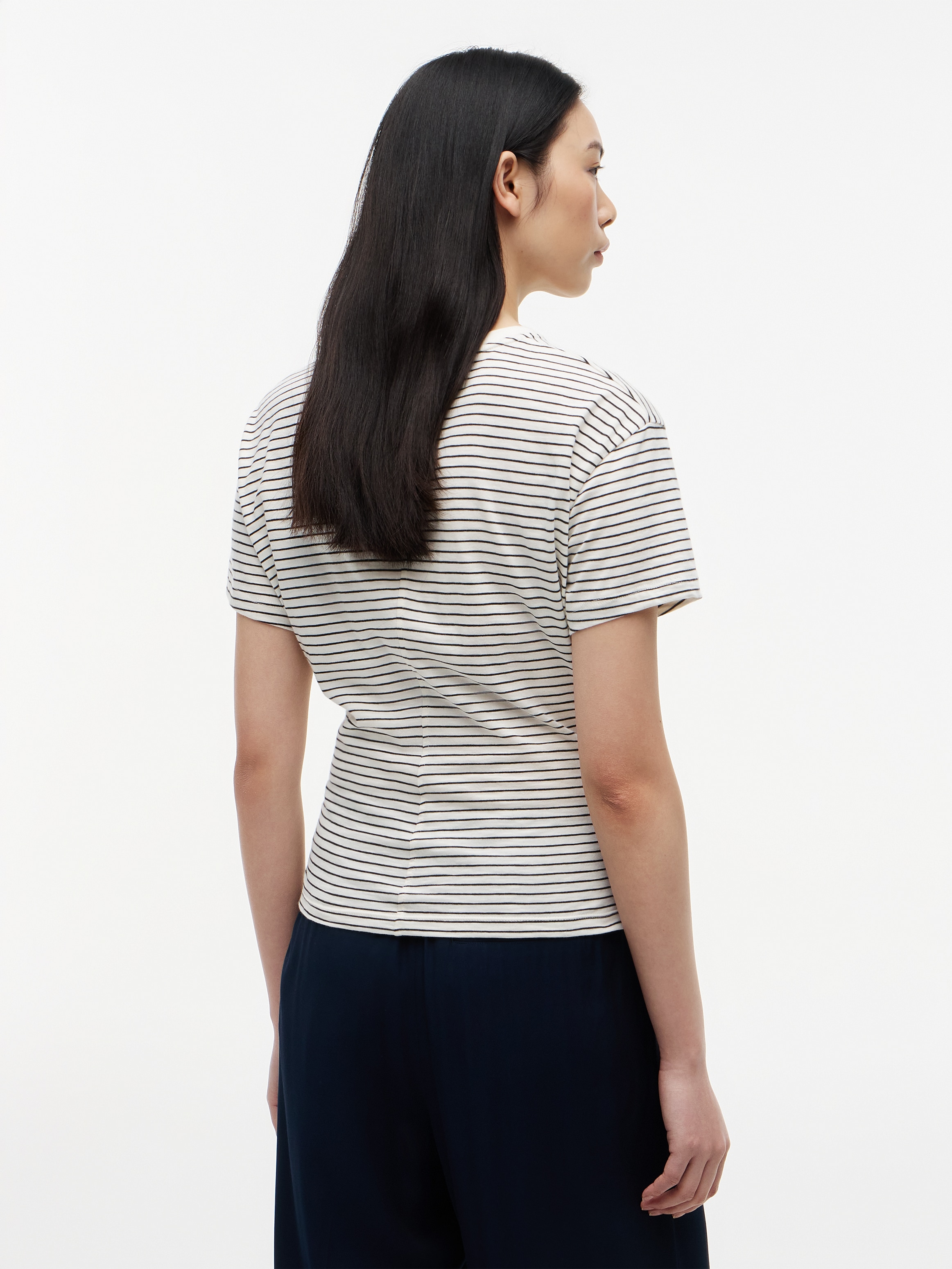 Tommy Hilfiger Kurzarmshirt »CO SLUB KNOT SS TEE« mit Bindegürtel in der Taille