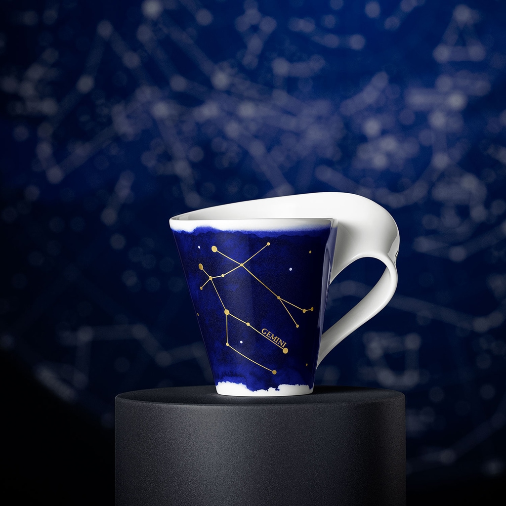 Villeroy & Boch Tasse »Tasse Zwilling NewWave Stars 300 ml weiß-blau«