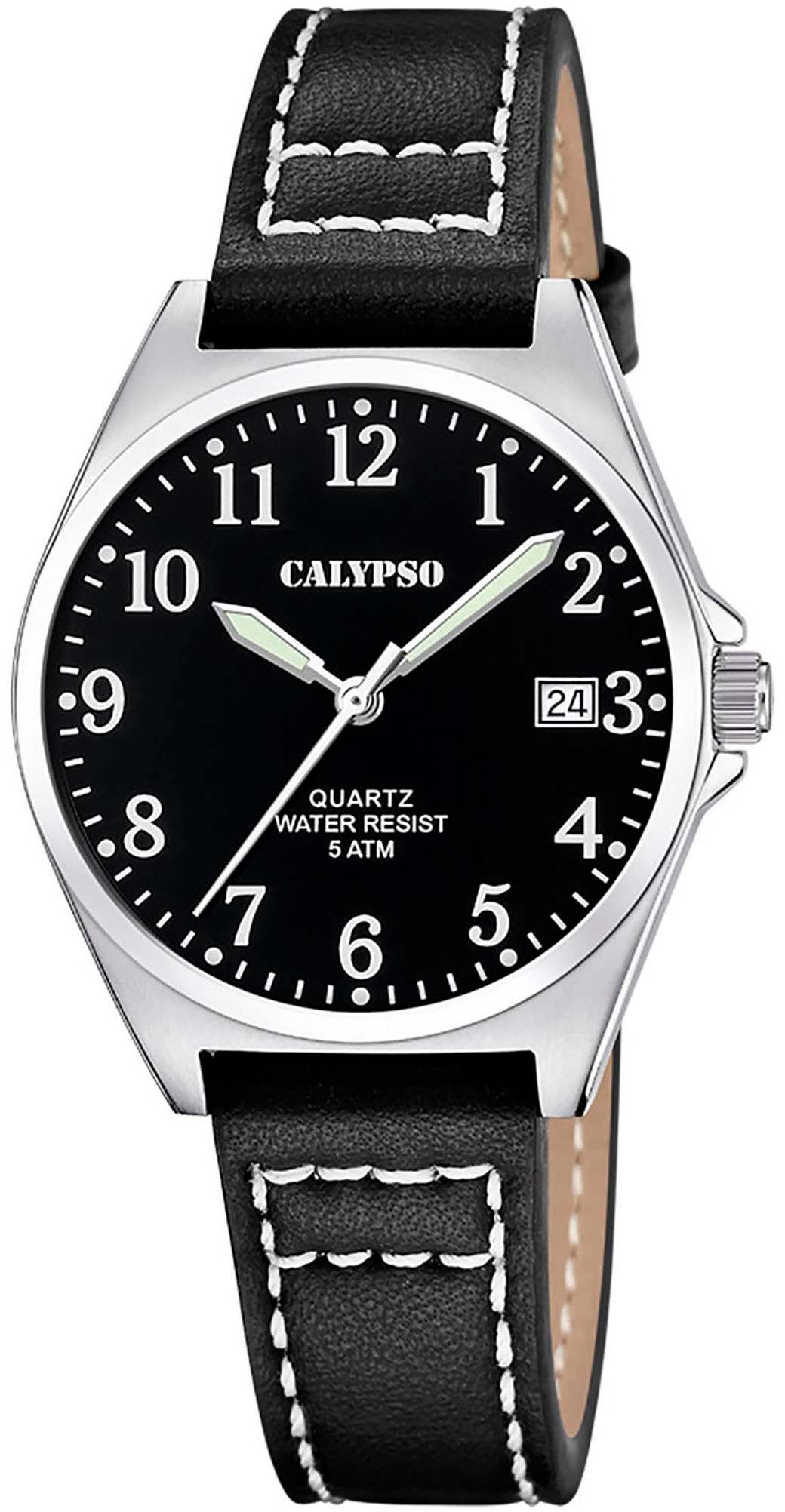 CALYPSO WATCHES Quarzuhr »Basic«, Armbanduhr, Damenuhr, Lederarmband, analog, Tag