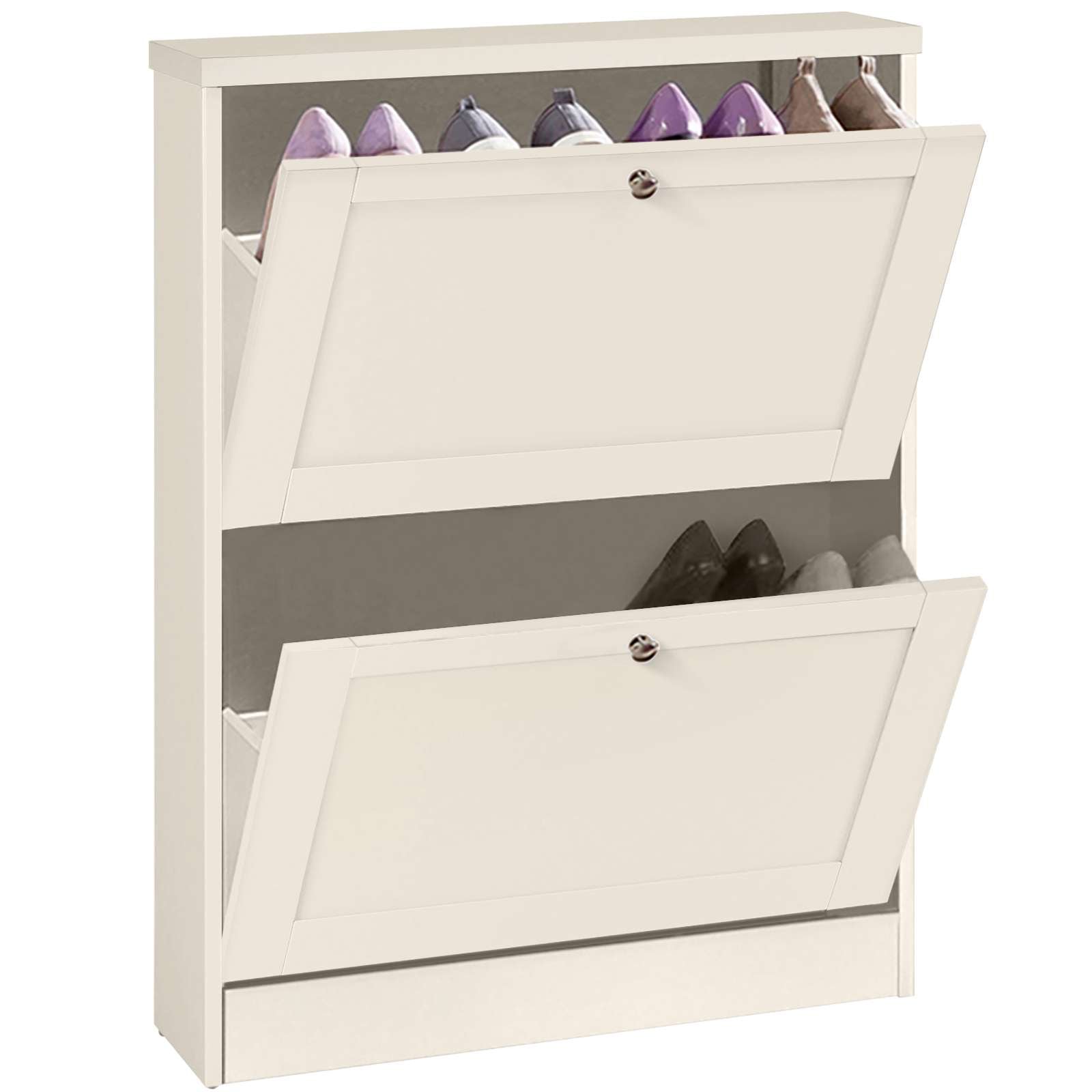 OTTO home Schuhschrank »Heide« Breite 70 cm, mit 2 Klappen und Facettenfront