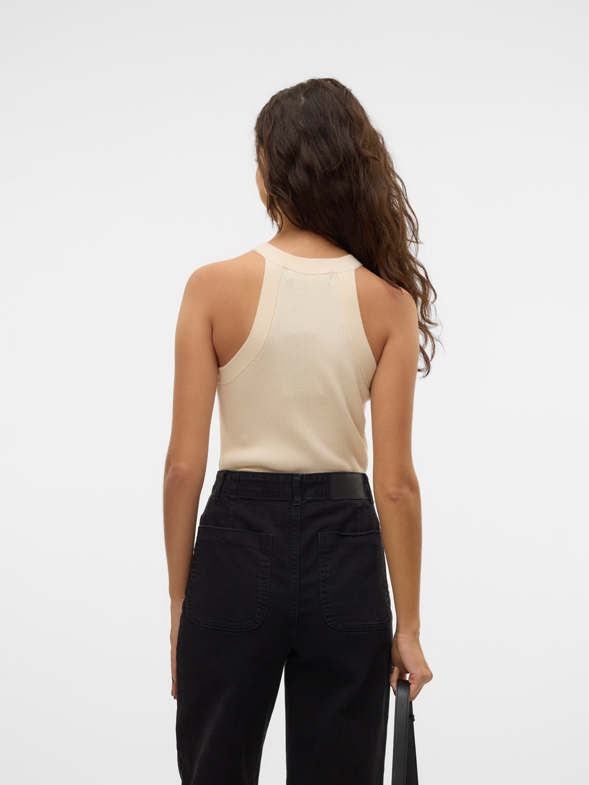 Vero Moda Stricktop »VMSABA RIB SL O-NECK TOP GA NOOS«