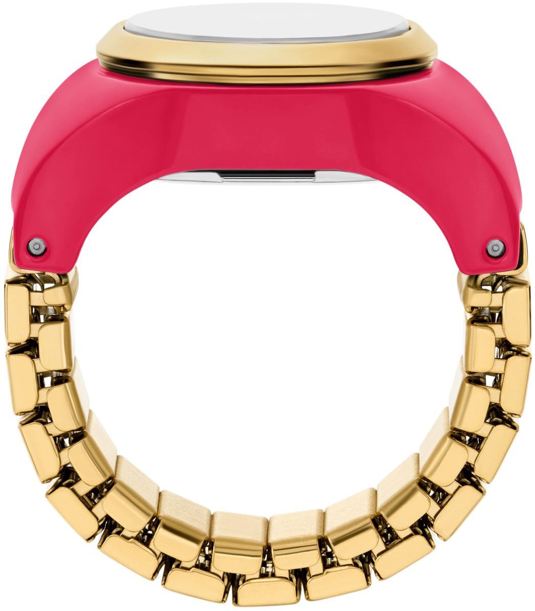 Fossil Uhrenring »WATCH RING«, Quarzuhr, Damenuhr, analog, Flexband, Zugband