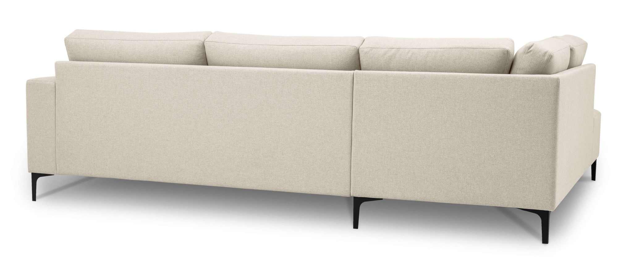 Home affaire Ecksofa »Tournon, L-Form, Breite 256 cm, Webstoff, Chenille«, Designsofa im nordischen Stil, Wellenunterfederung, Metallfüße