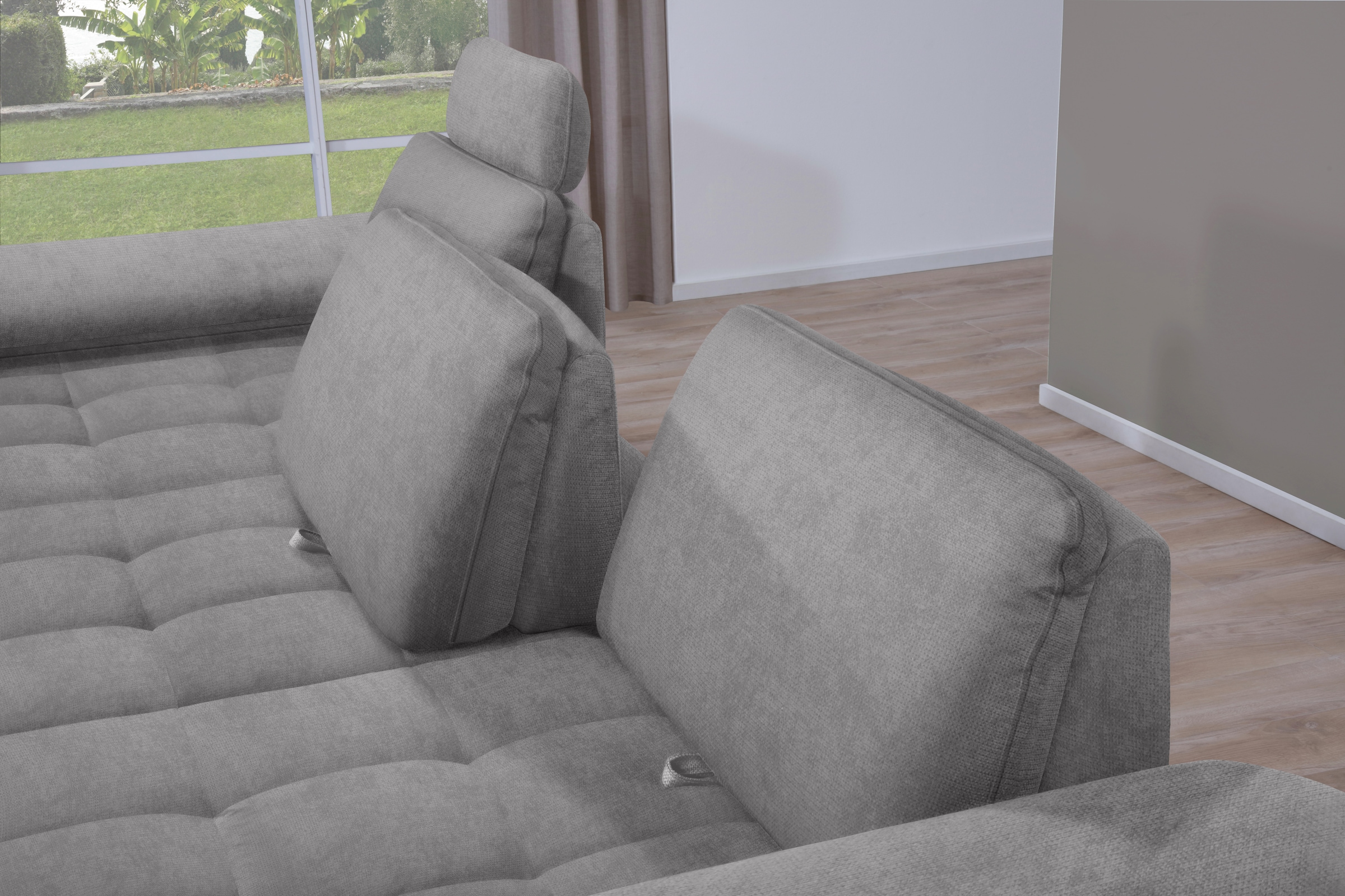 alina Ecksofa »Royce«, inklusive Sitztiefenverstellung, 296 cm breit
