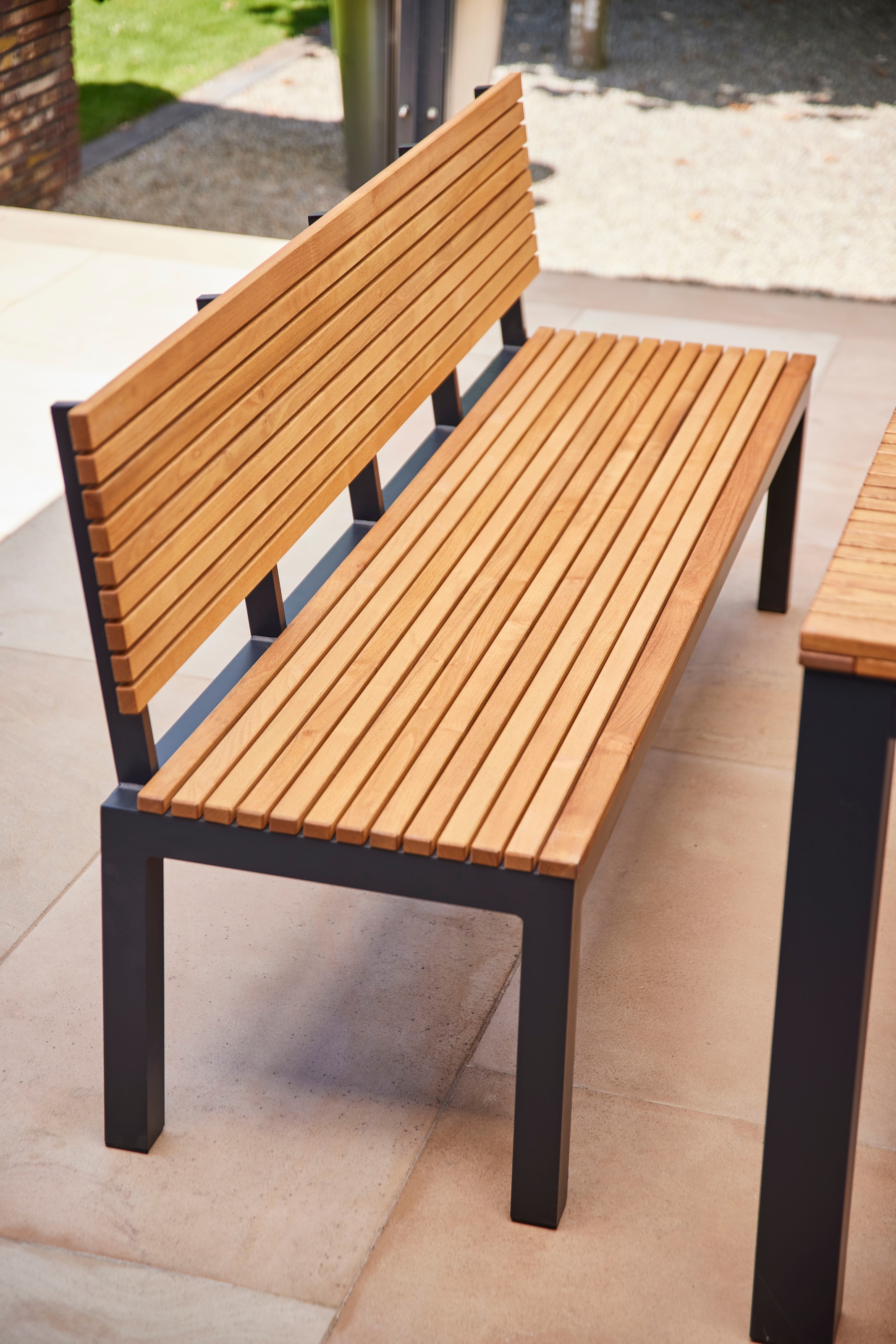 Siena Garden Gartenbank »Bozen 3er Aluminiumgestell anthrazit Robininenholz« Flächen aus Robinienholz FSC® 100%