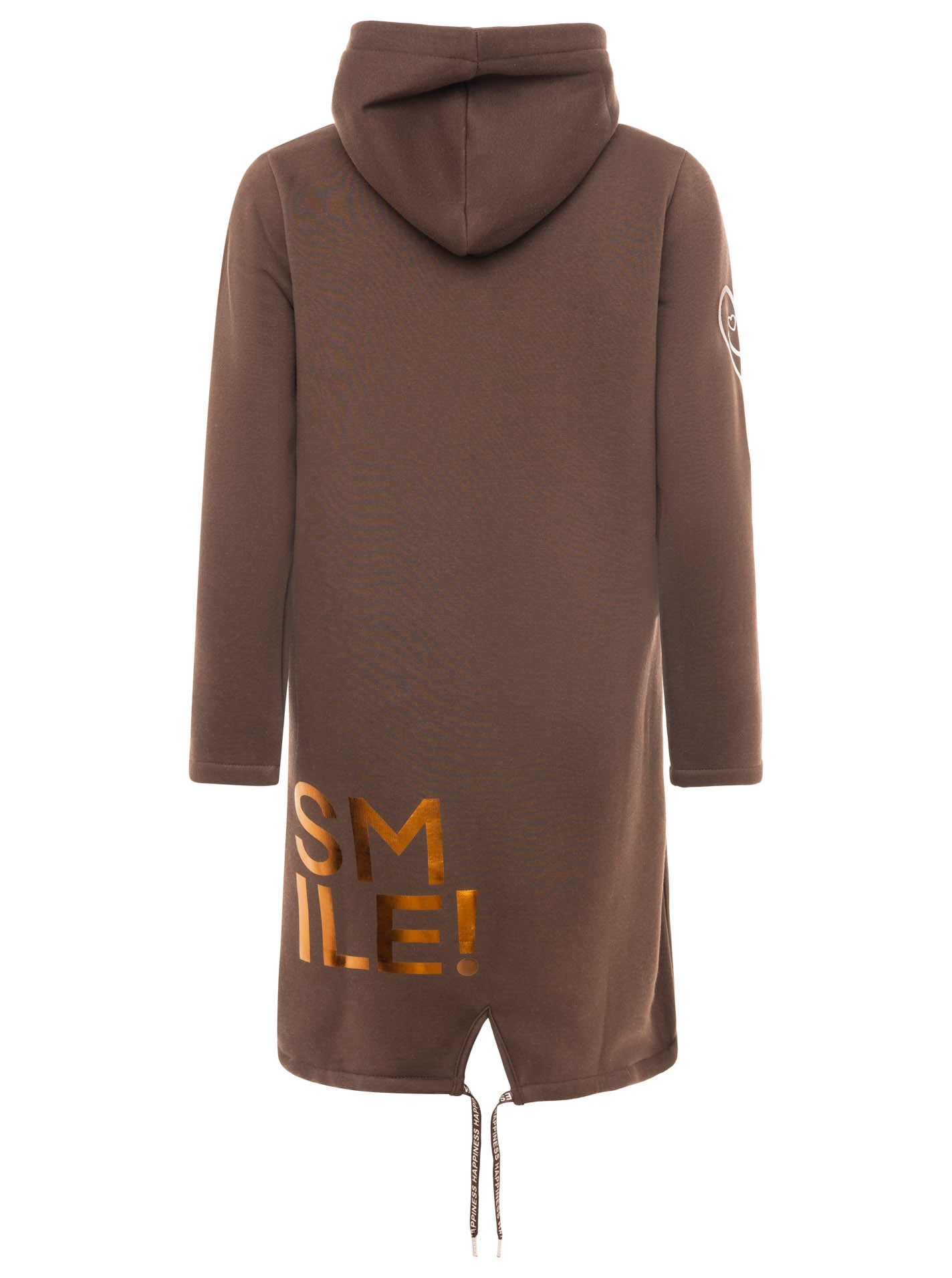 Zwillingsherz Kurzmantel »"Alissa Shiny"« Kapuze, Reißverschluss, glänzender Print, bedrucktes Band