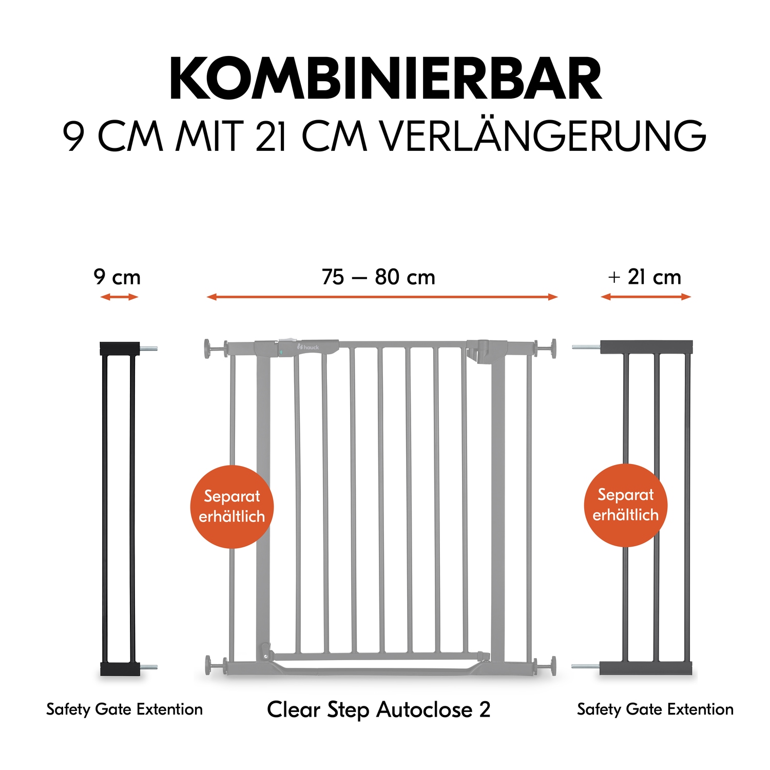 Hauck Verlängerung für Türschutzgitter »Extension, 9 cm, Black«