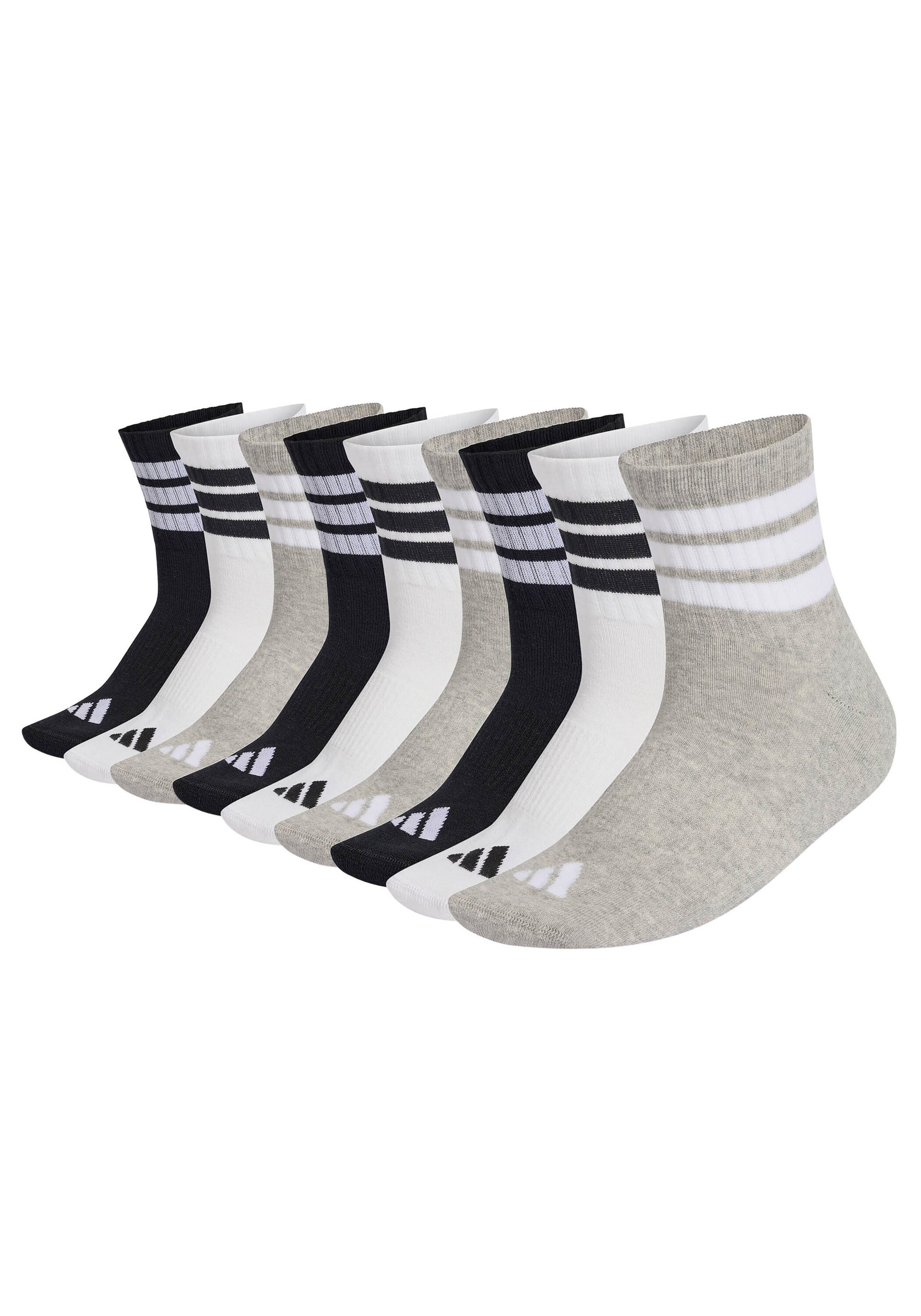 adidas Originals Kurzsocken »Socken 3-Stripes Cushioned Sportswear Mid-Cut Socks 9P 9er Pack« 9 Paar tlg.