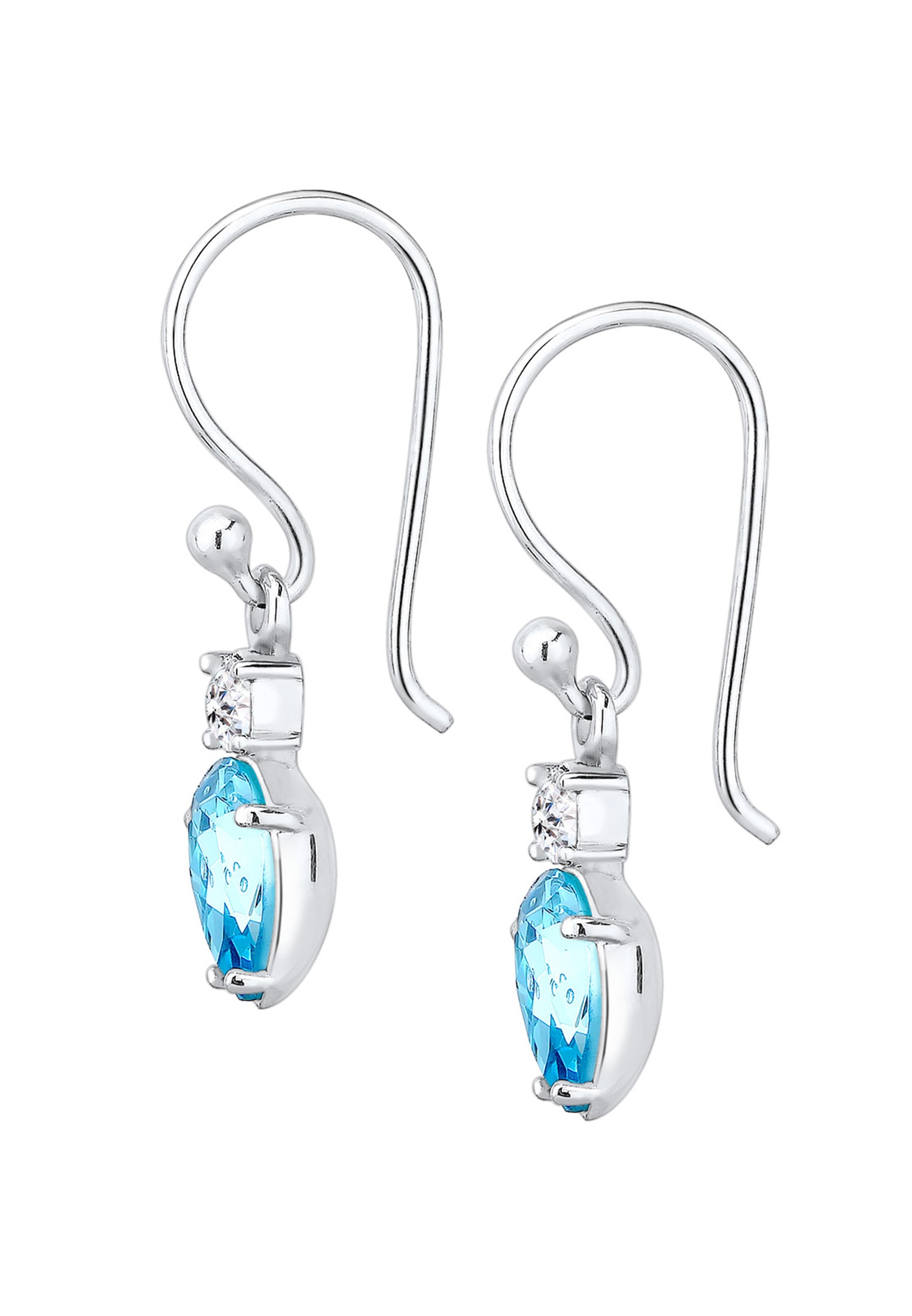Elli Paar Ohrhänger »Ohrringe Ohrhänger Tropfen Helblau 925 Sterling Silber, mit Kristallen von Swarovski®«