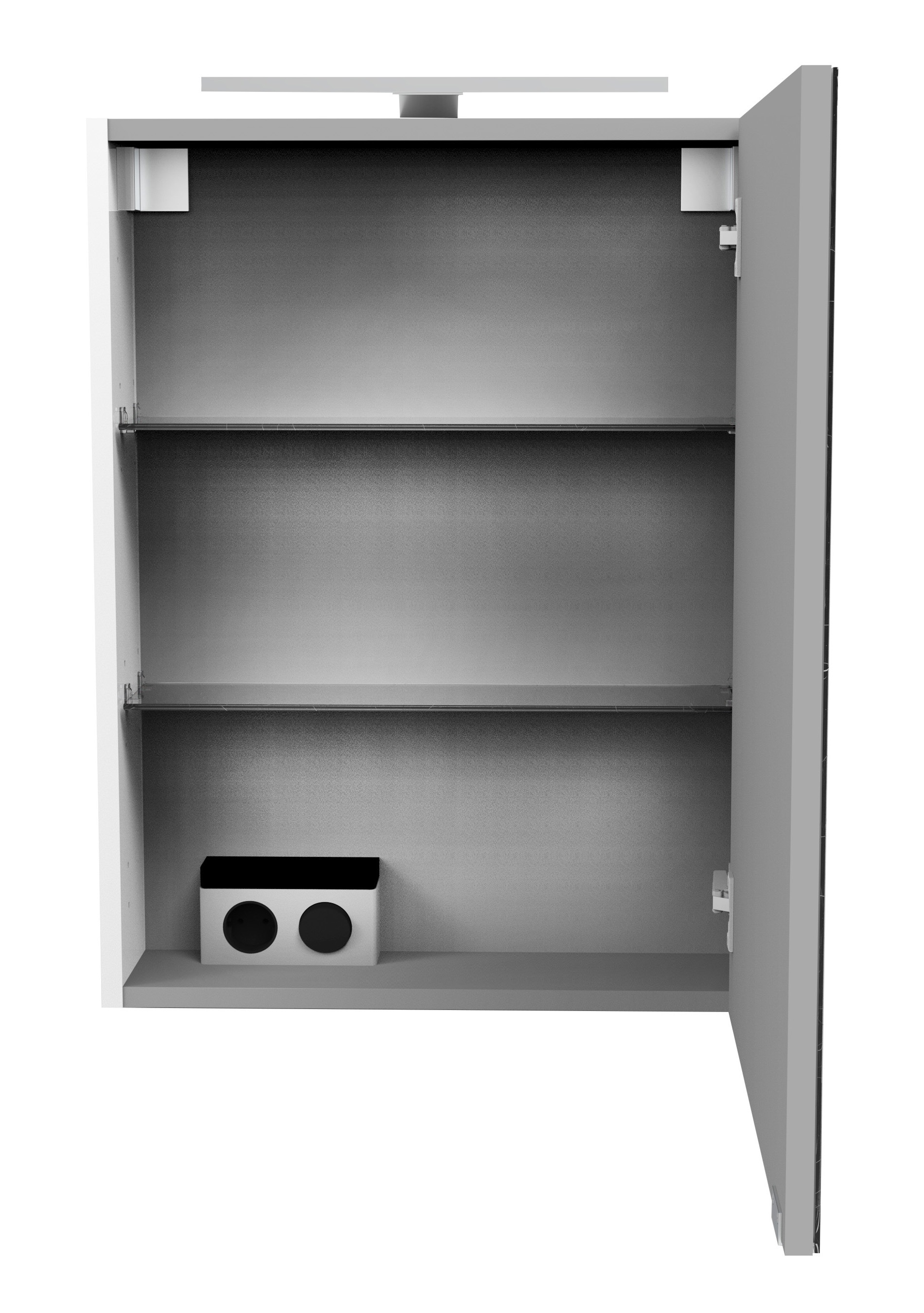 FACKELMANN Spiegelschrank Spiegelschrank mit LED-Aufsatzleuchte,  Badmöbel