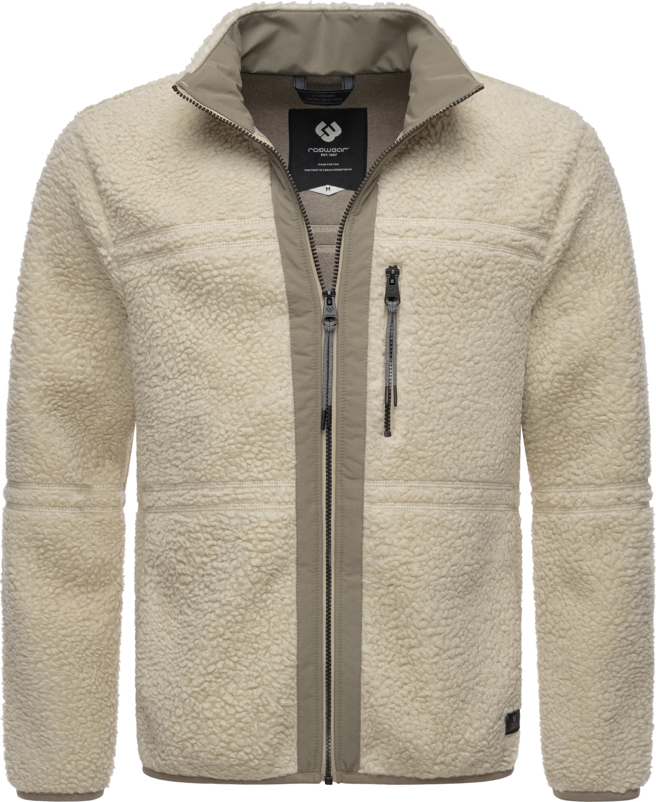 Ragwear Sweatjacke »Plüschjacke Noory«, Herren Basic Teddy-Fleece Jacke