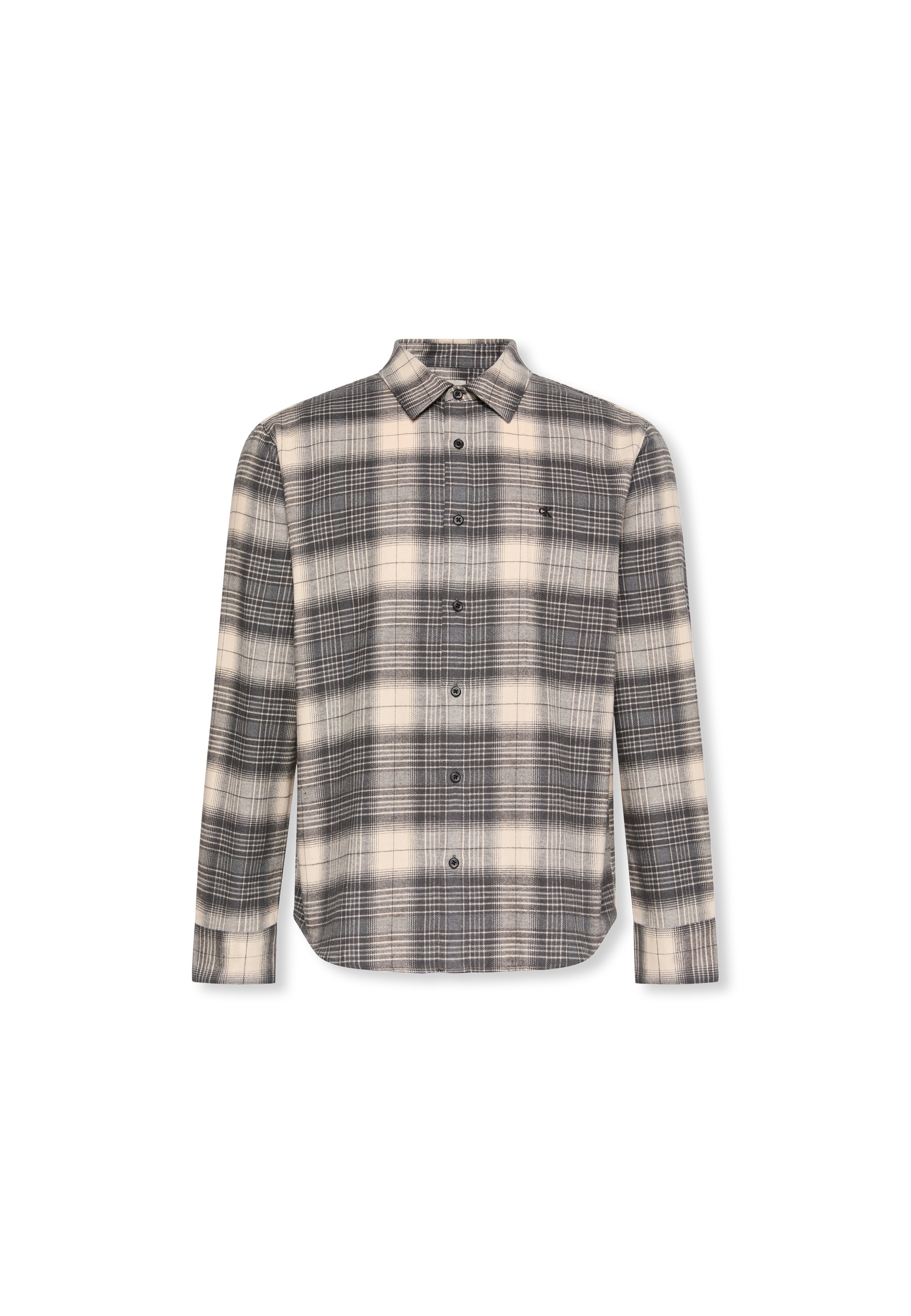 Calvin Klein Jeans Langarmhemd »LS BRUSHED PLAID EASY SHIRT«, Mit Rundhalsausschnitt, regular fit
