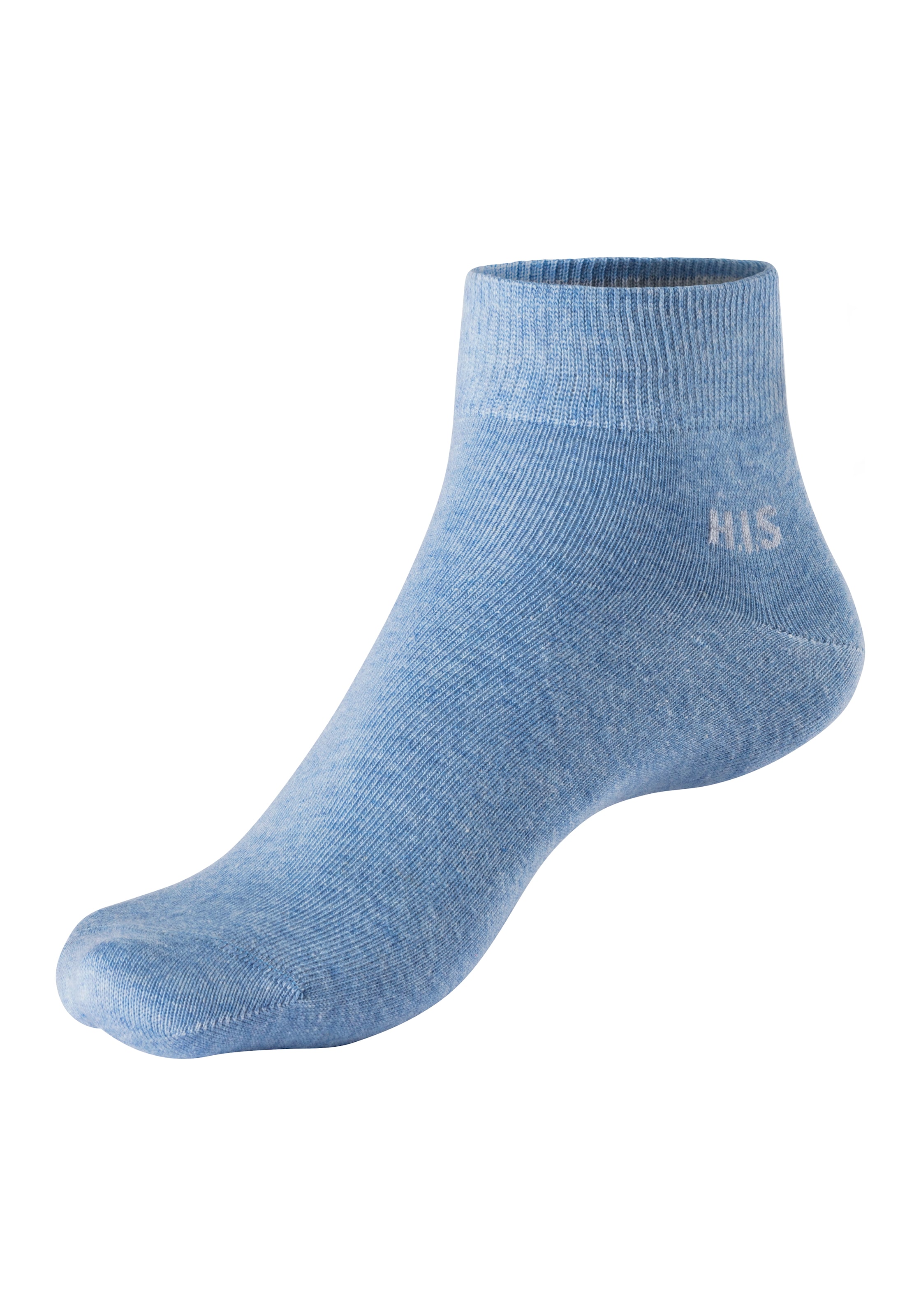 H.I.S Kurzsocken, (Packung, 10 Paar), mit farbigem Innenbund