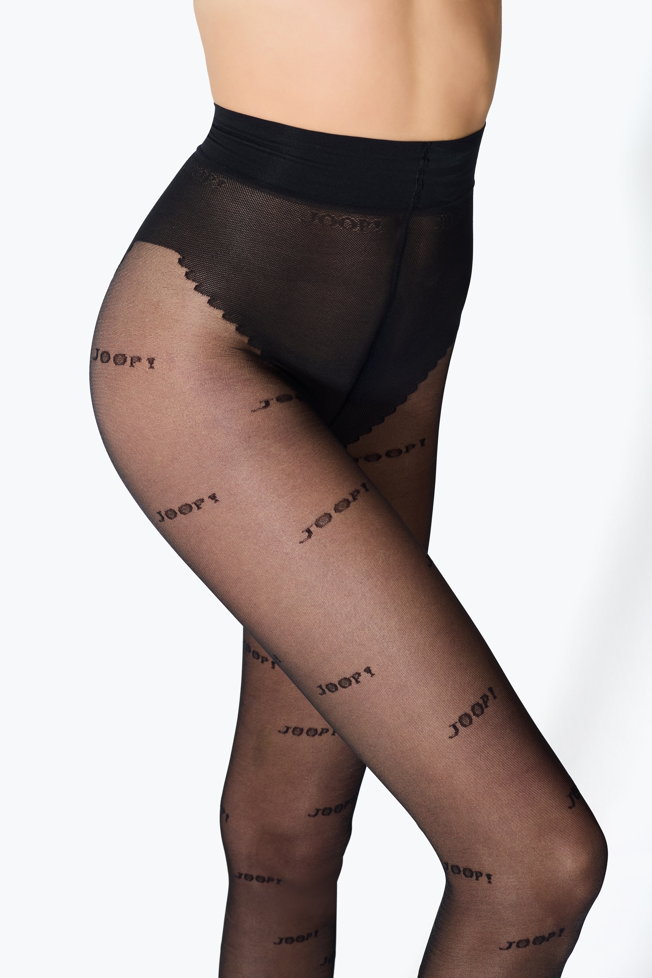 JOOP! Feinstrumpfhose 20 DEN 20 DEN, mit atmungsaktivem Baumwollzwickel, im modernen Mesh-Look