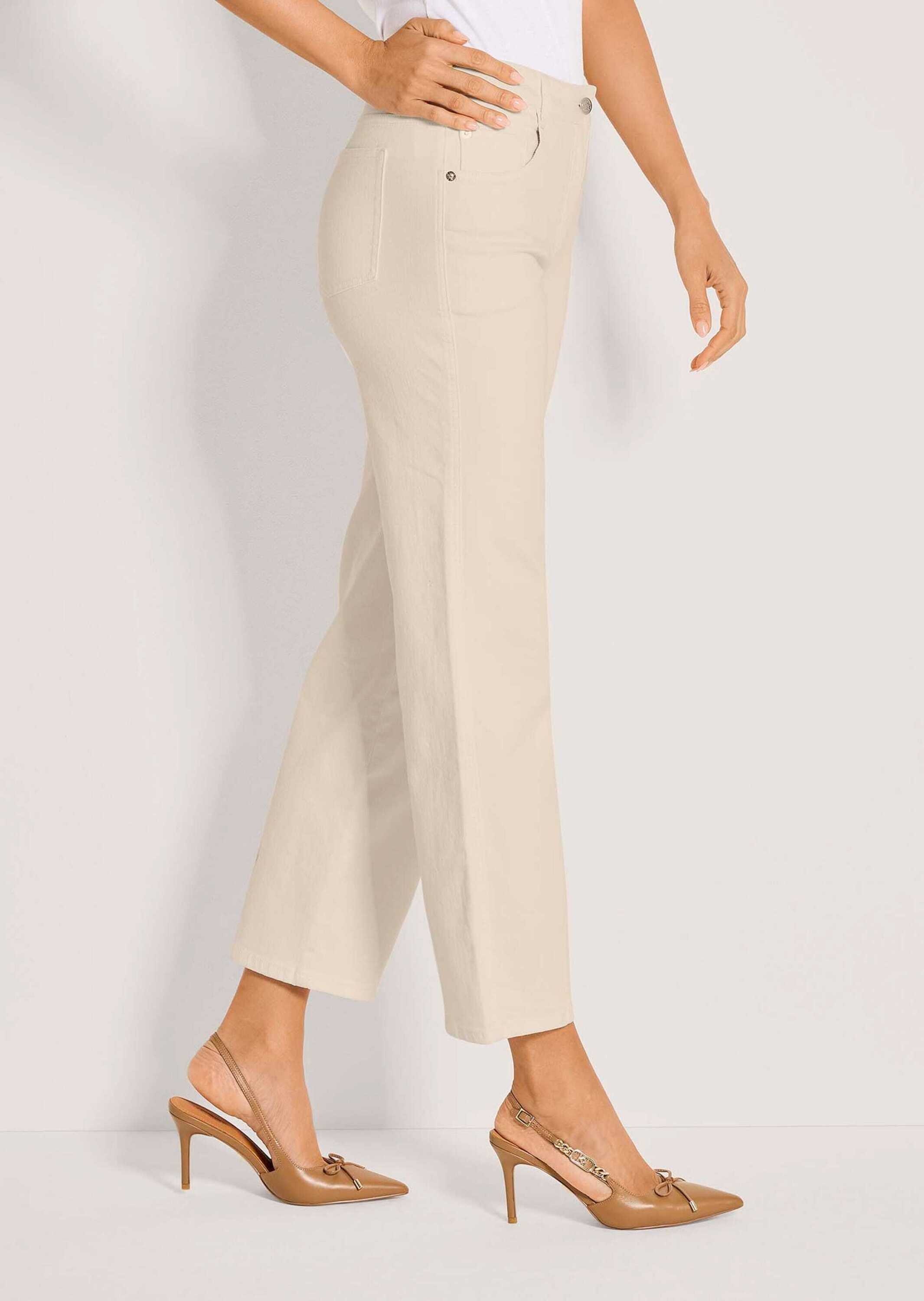 MADELEINE Regular-fit-Jeans »Jeans Baumwollhose mit Saumabnähern« Jeans mit modischem Saumabnäher