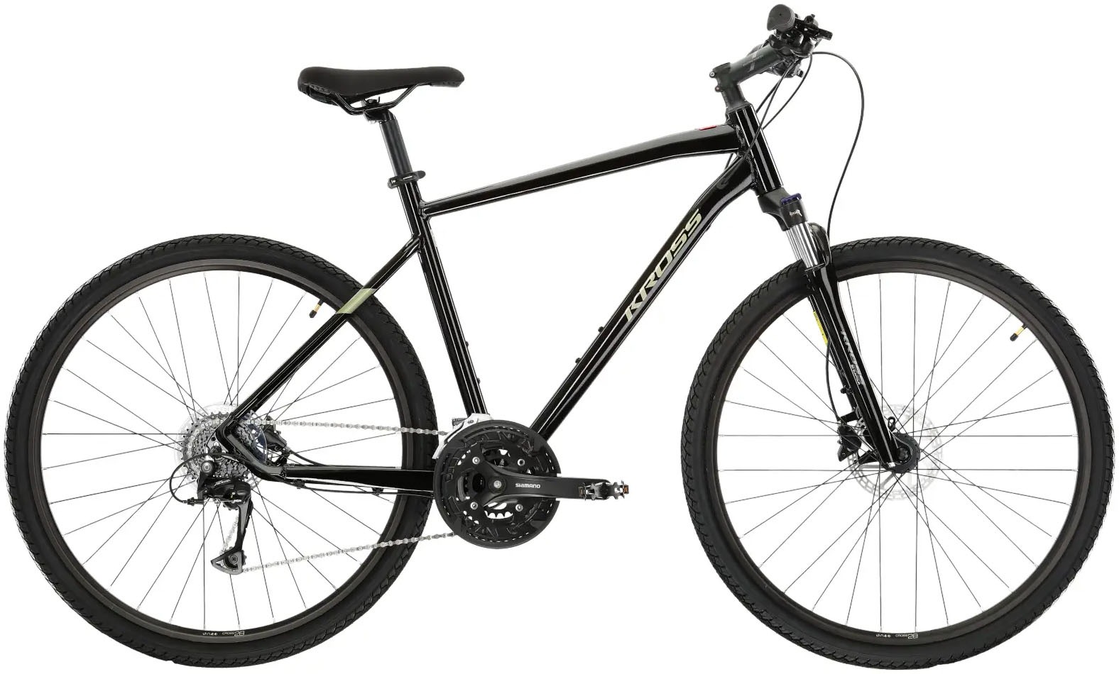Kross Crossrad »KROSS Crossbike Evado 5.0 28" schwarz 27 Gänge« 27 Gang Shimano ACERA T3000 Schaltwerk Kettenschaltung in schwarz, Größe 28 Zoll...