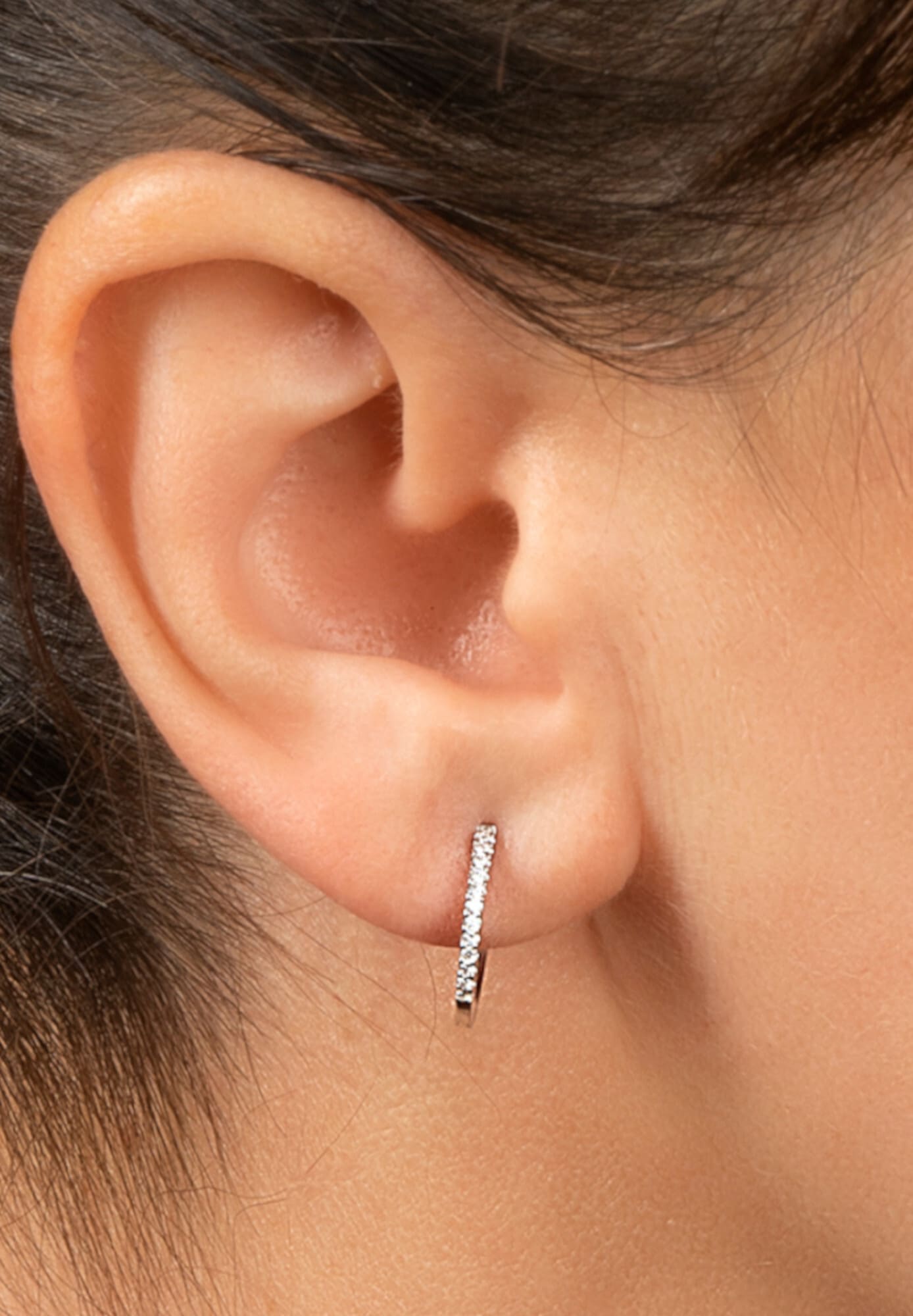 ONE ELEMENT Paar Creolen »Zirkonia Ohrringe   Creolen aus 925 Silber«