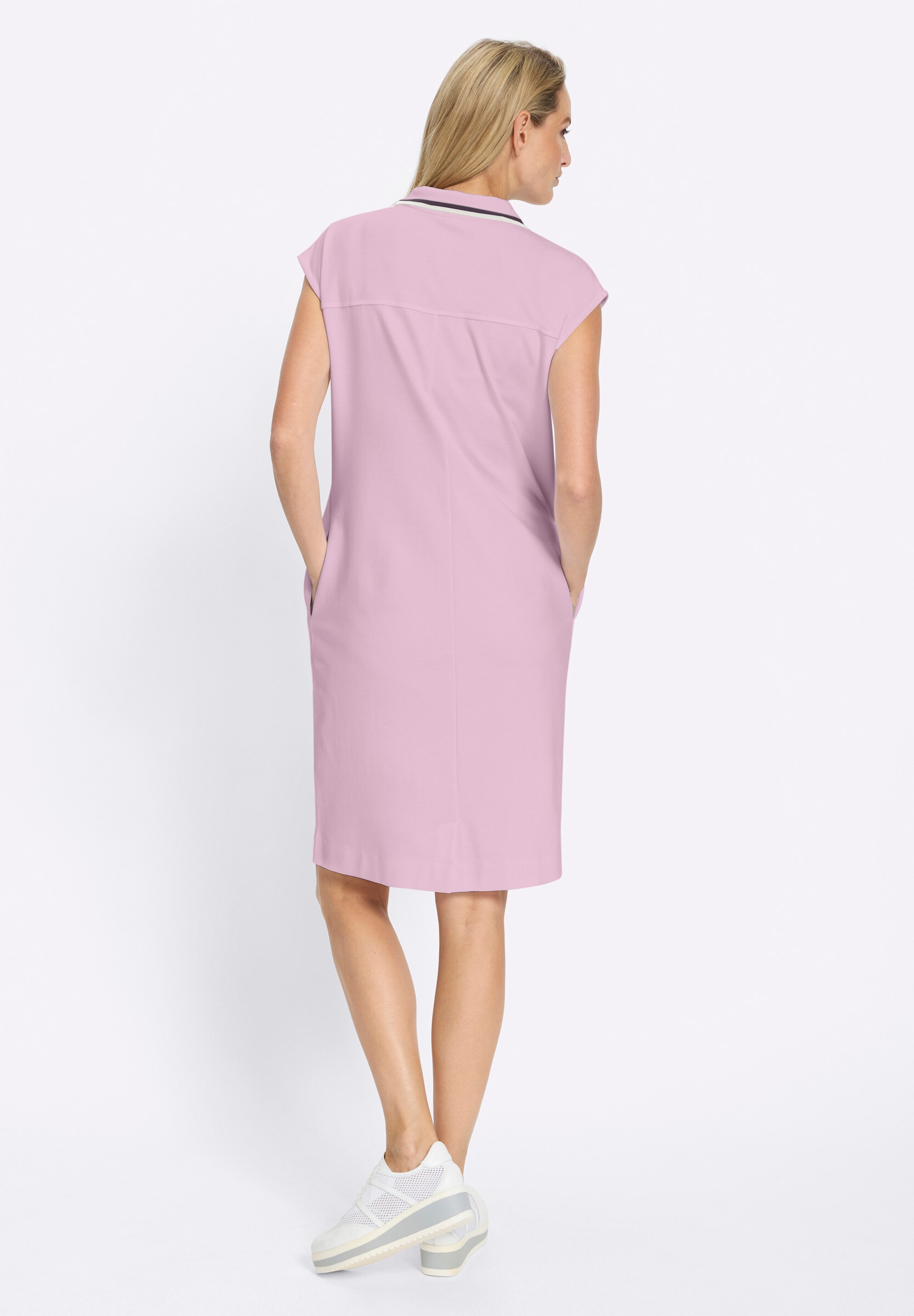 heine Sommerkleid »Jersey-Kleid Jerseykleid mit Polokragen« Nahttasche